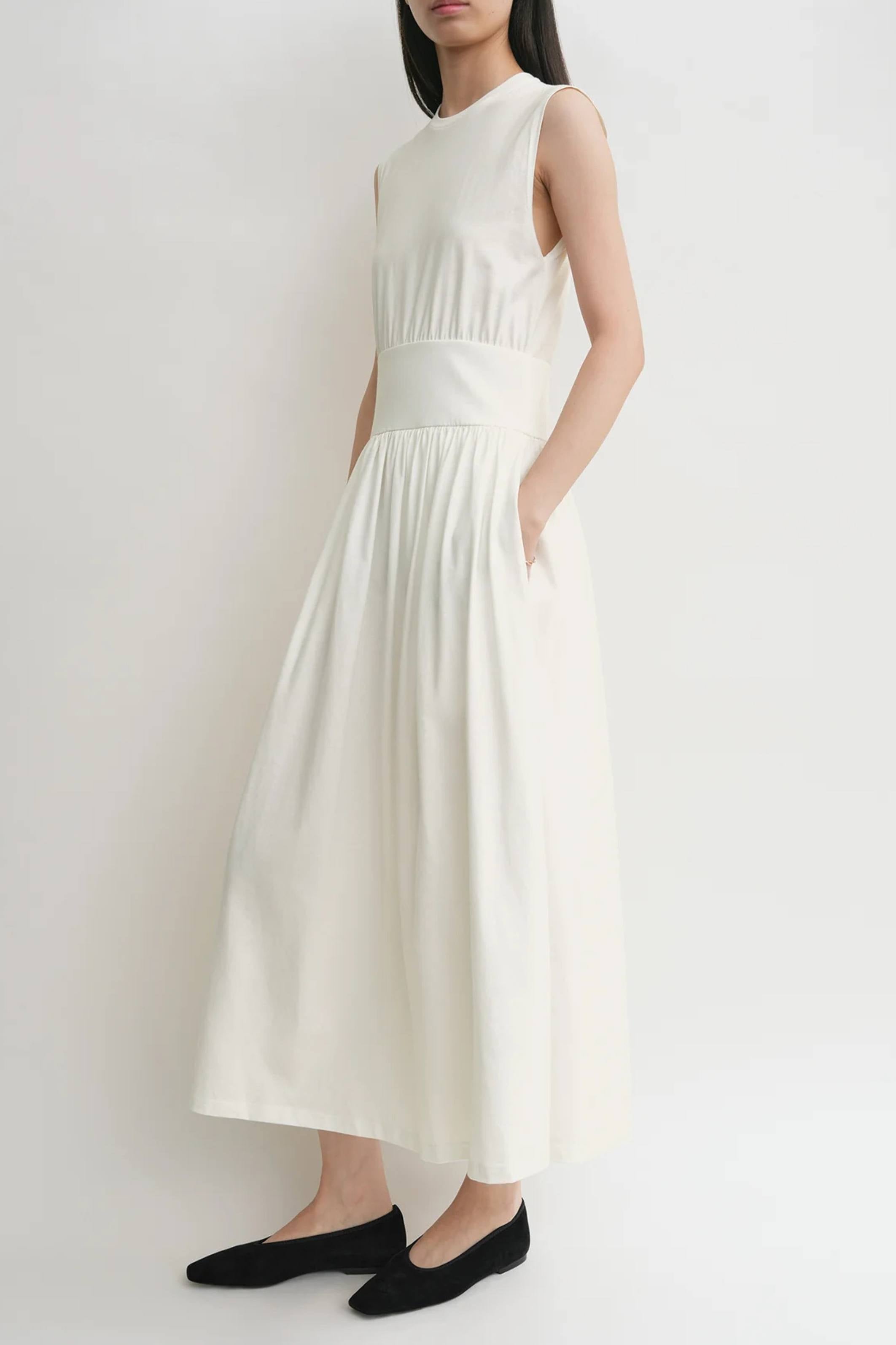 Sleeveless cotton tee dress