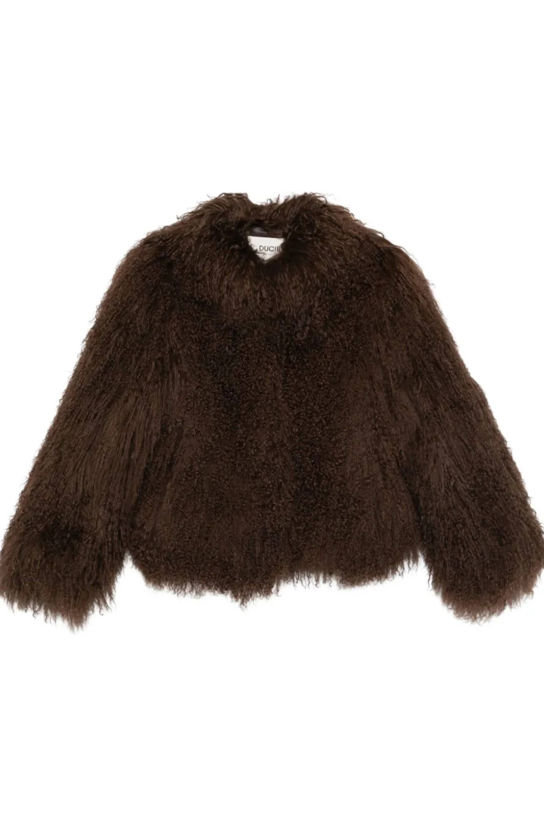 Rochelle Shearling Jacket Dark brown