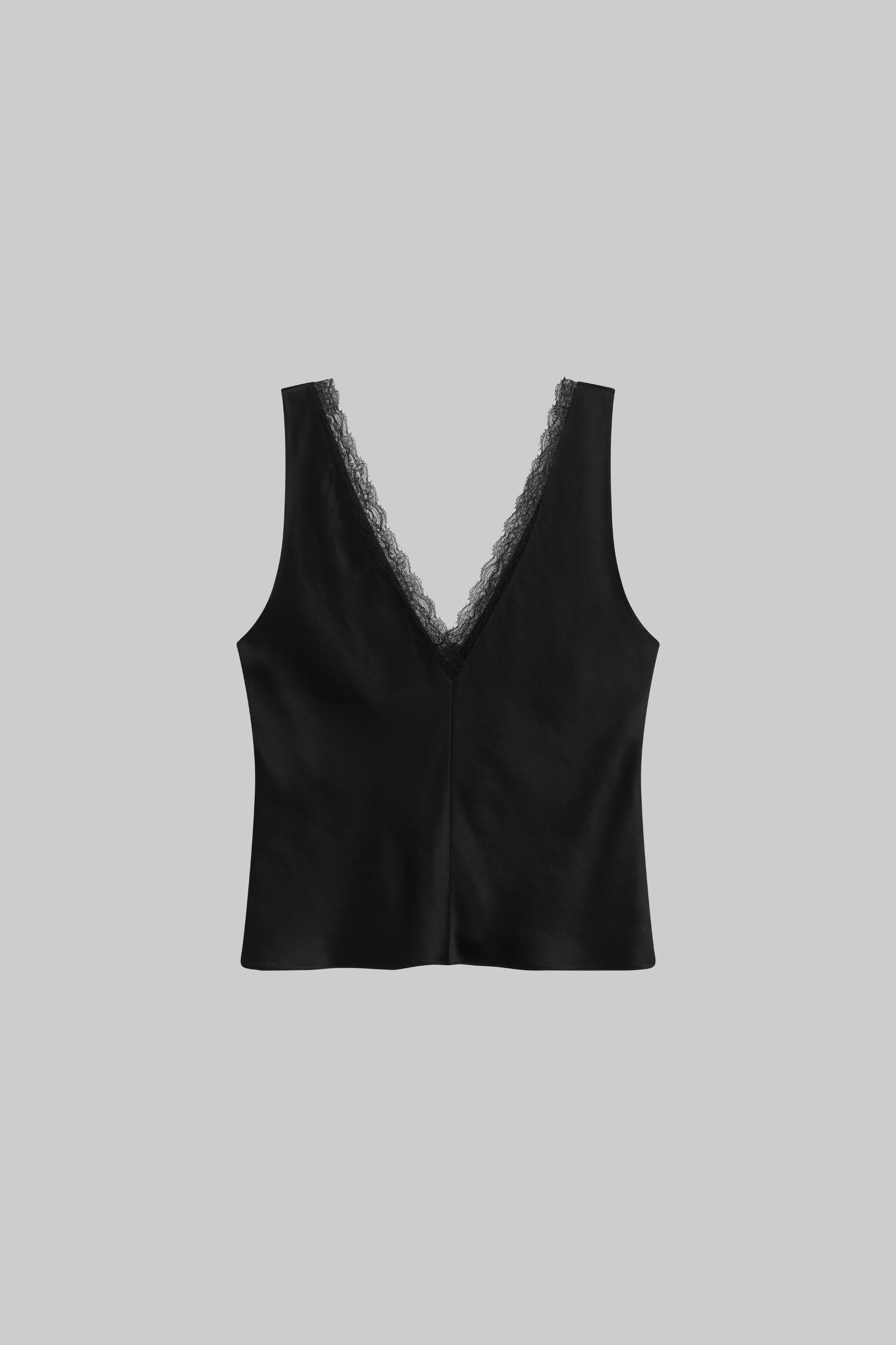 The barb lace V-neck tank - Bessette