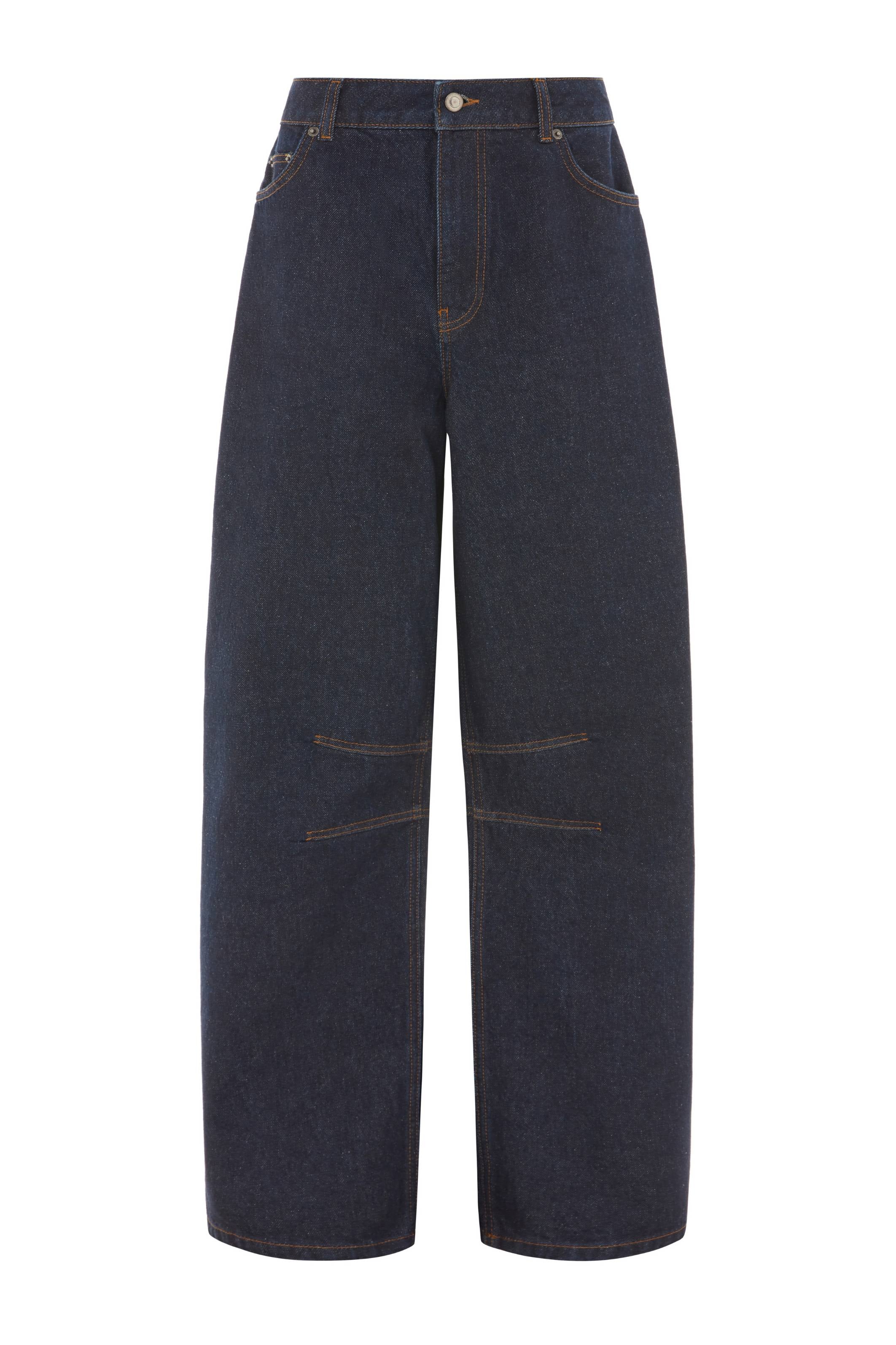 Mid Rise Rigid Barrel Jeans - Bessette