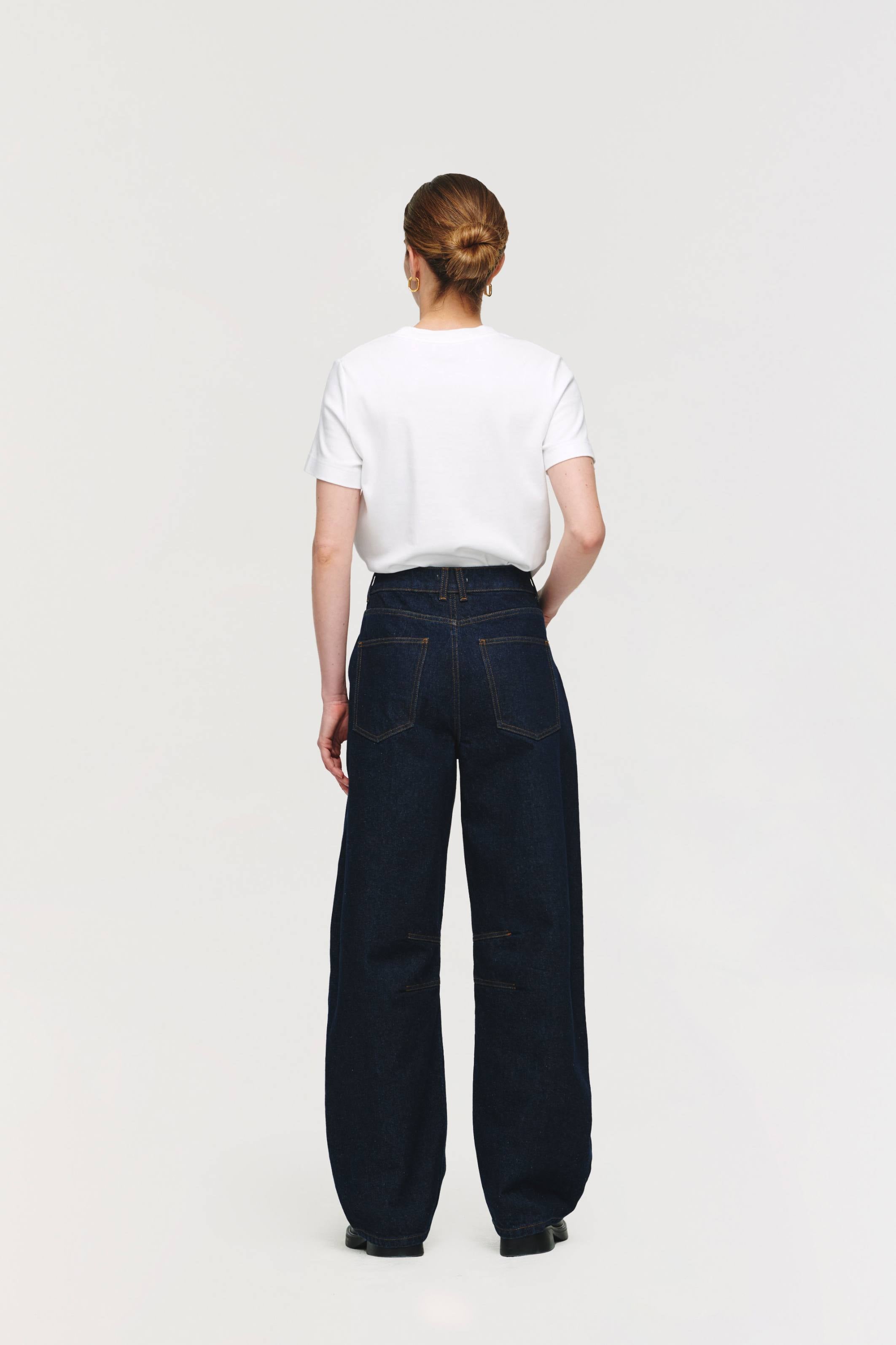 Mid Rise Rigid Barrel Jeans - Bessette