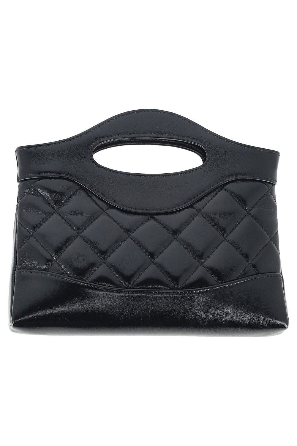 Chanel 31 Nano CC Logo Chain Bag in Black Leather