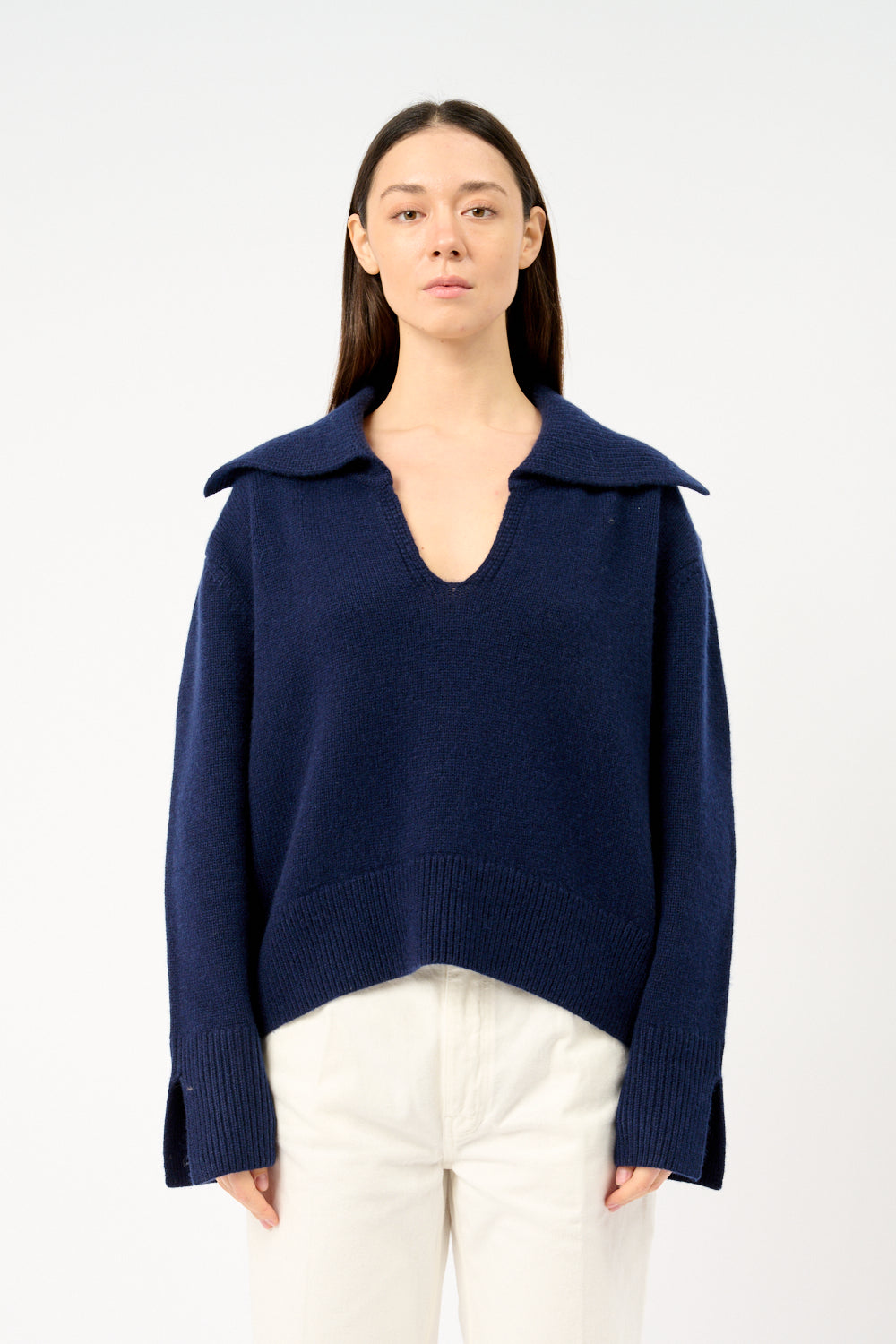 深藍色 Cortina 毛衣