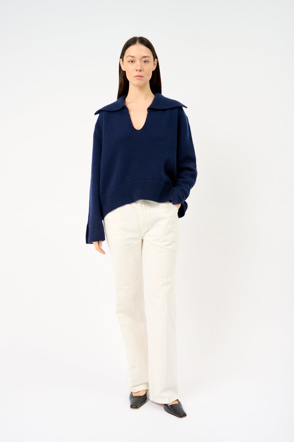 深藍色 Cortina 毛衣