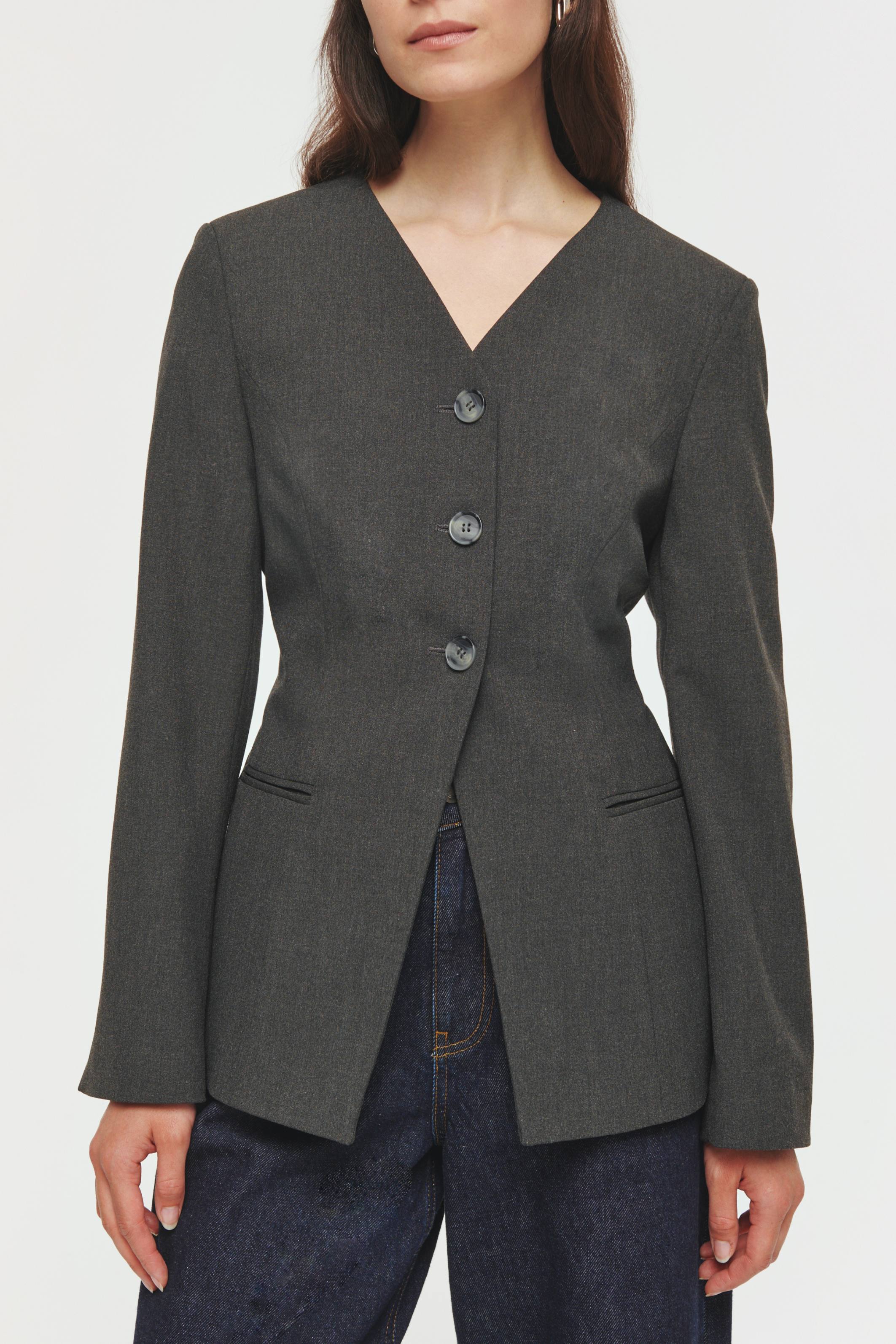 Daphne V Neck Waisted Blazer - Bessette