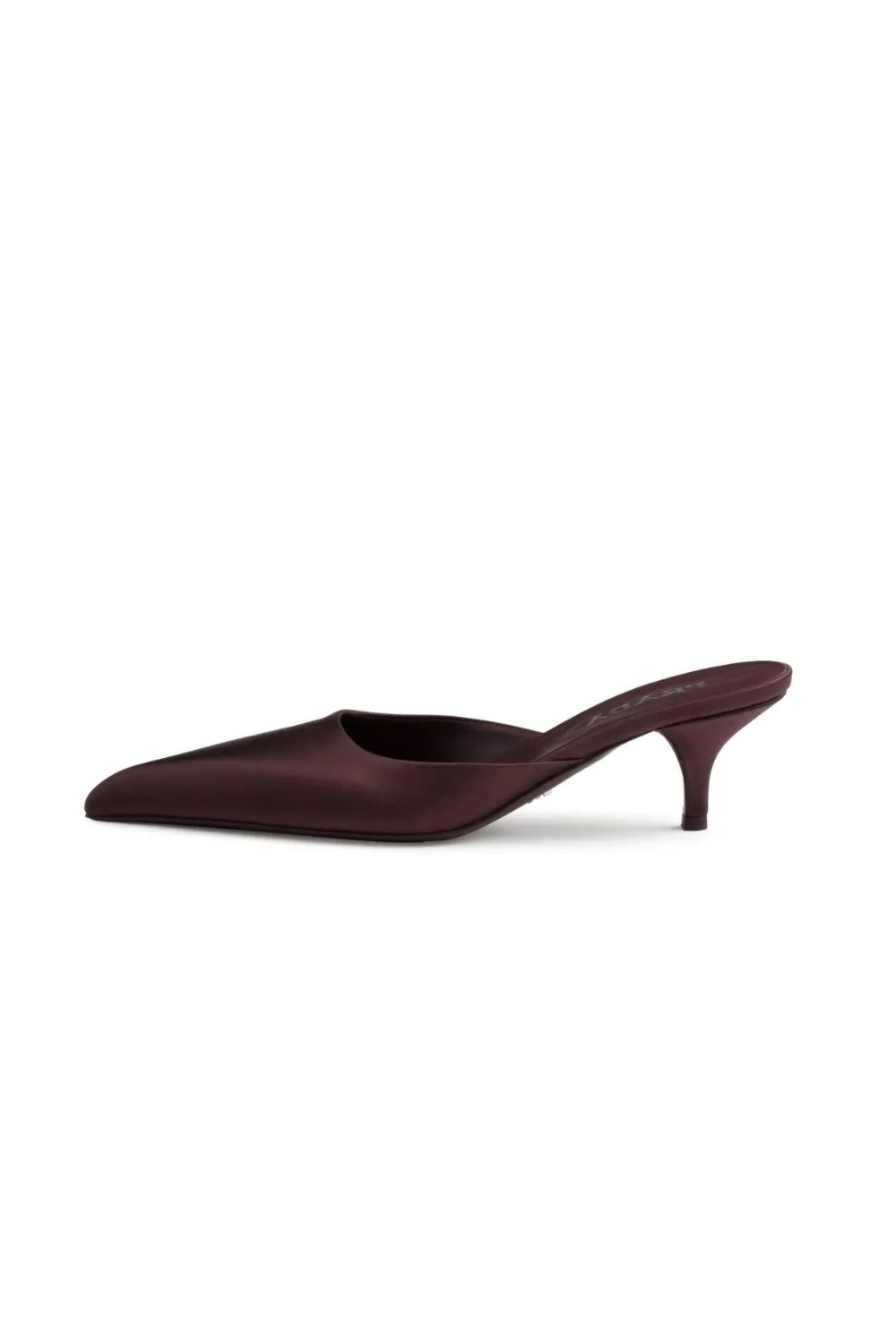 Brown Satin Mule