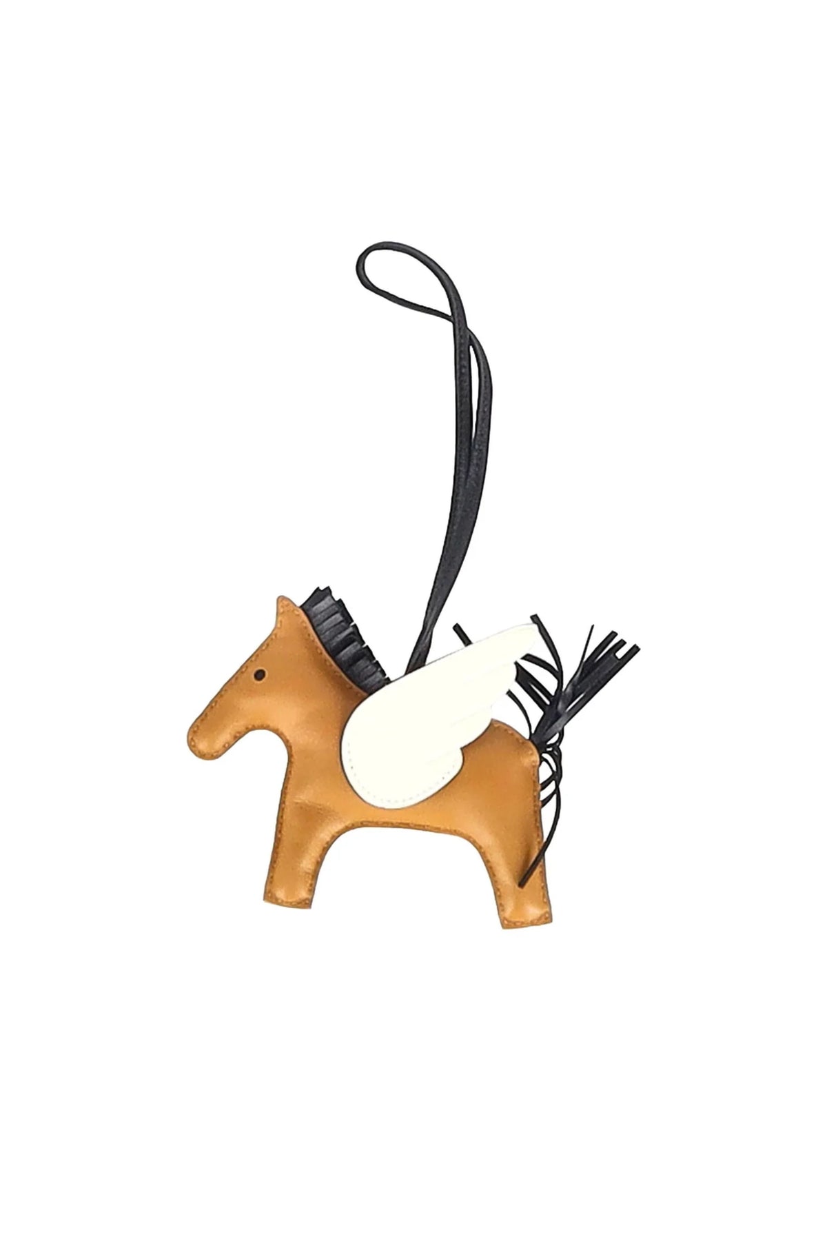 Hermès Rodeo MM Charm in Brown Leather