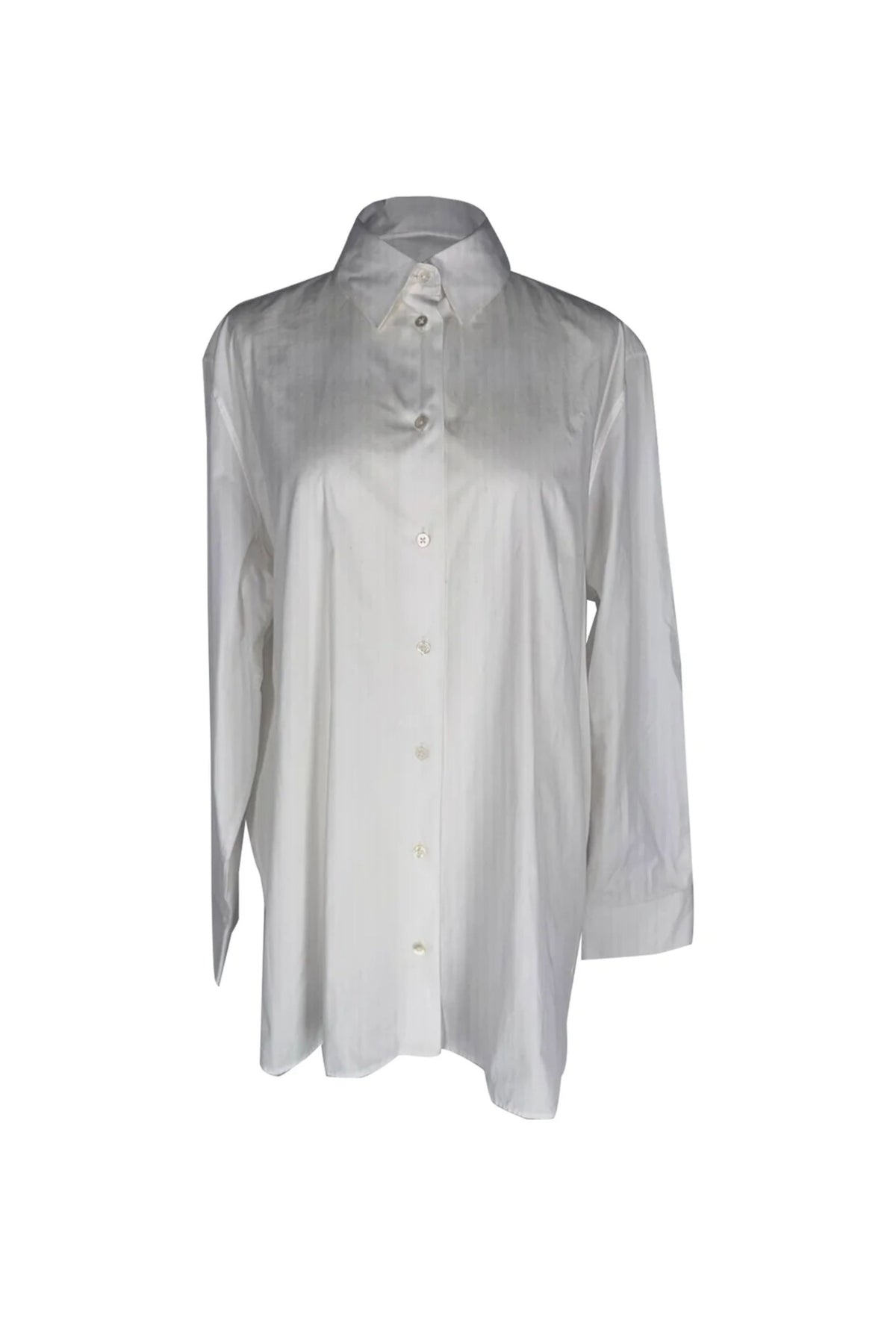 The Row Button-Down Shirt in White Cotton