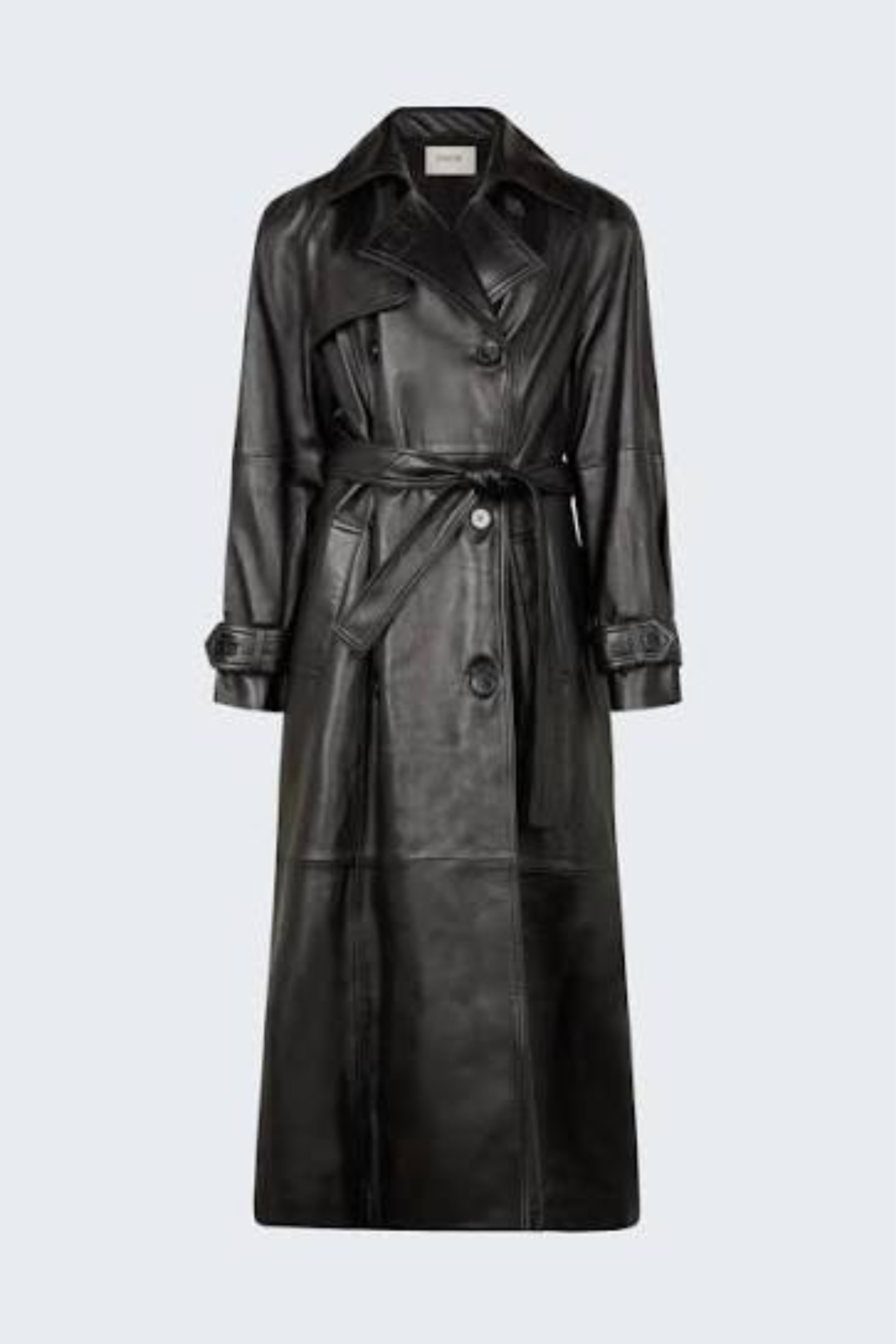Corrin Leather Trench Black