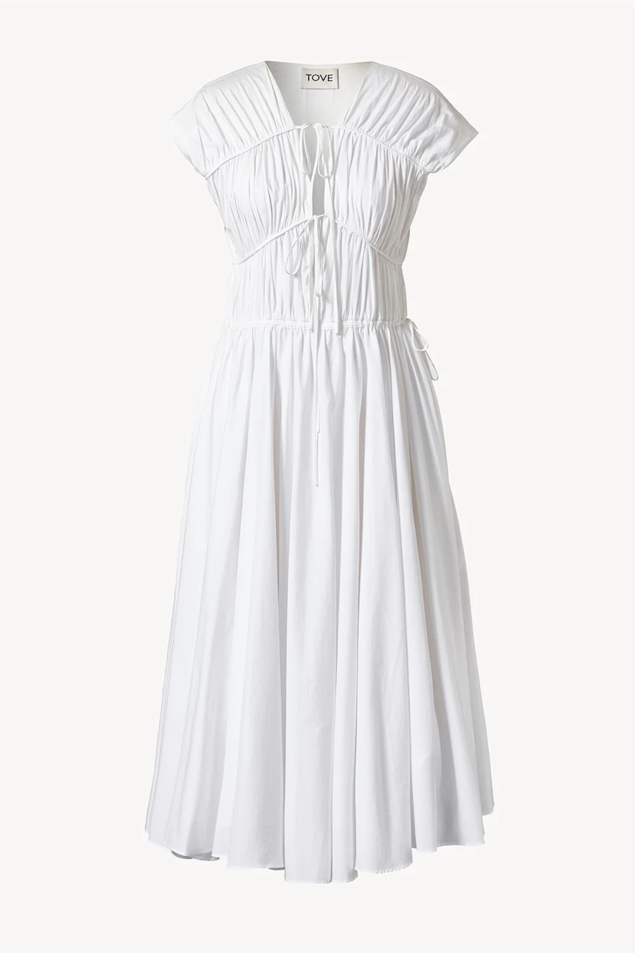 Ceres Organic Cotton Midi Dress White