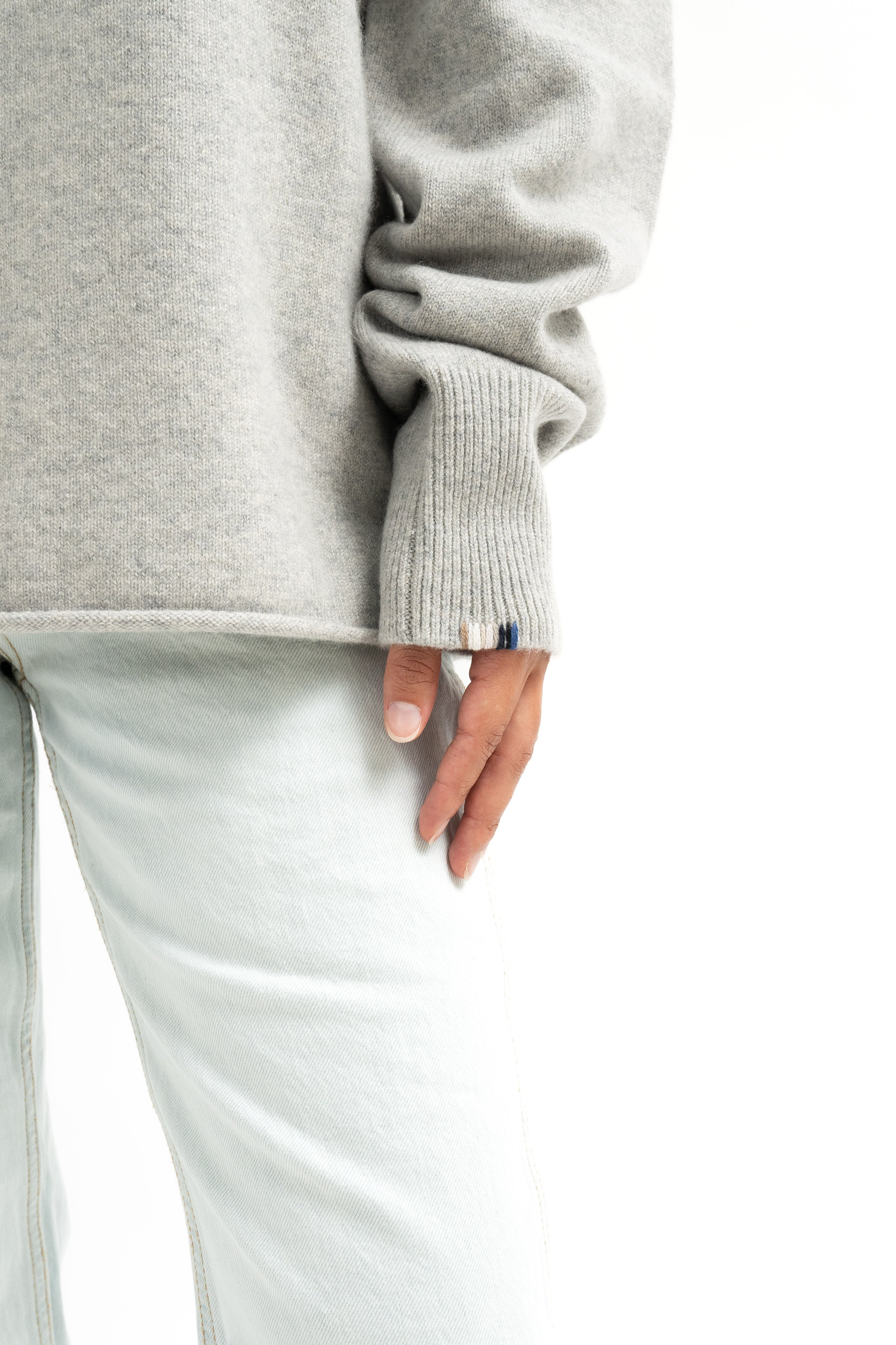 Extreme Cashmere N°357 Marylebone cashmere-blend polo sweater Grey