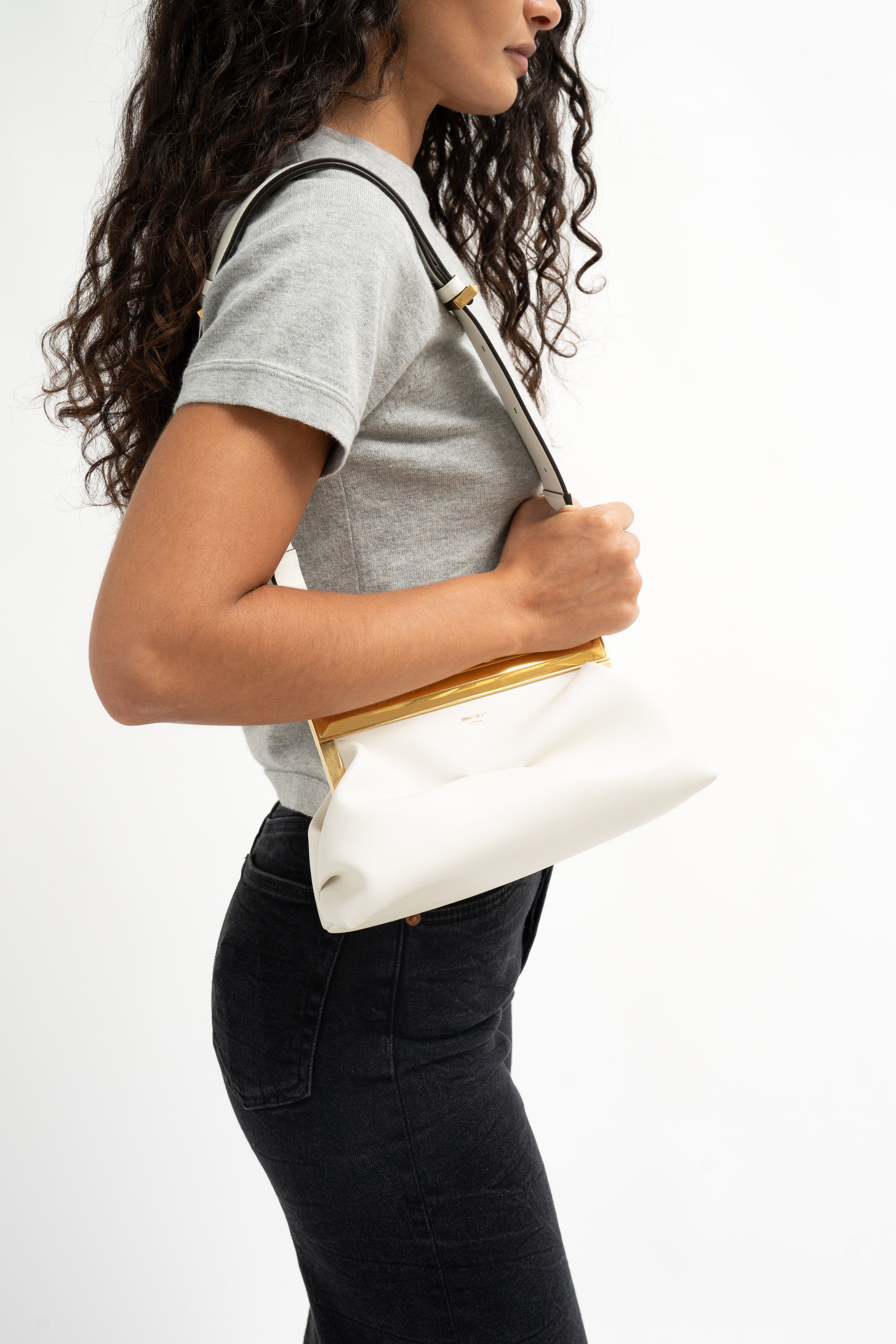 Jimmy Choo Small Diamond Frame Soft Leather Clutch - Bessette