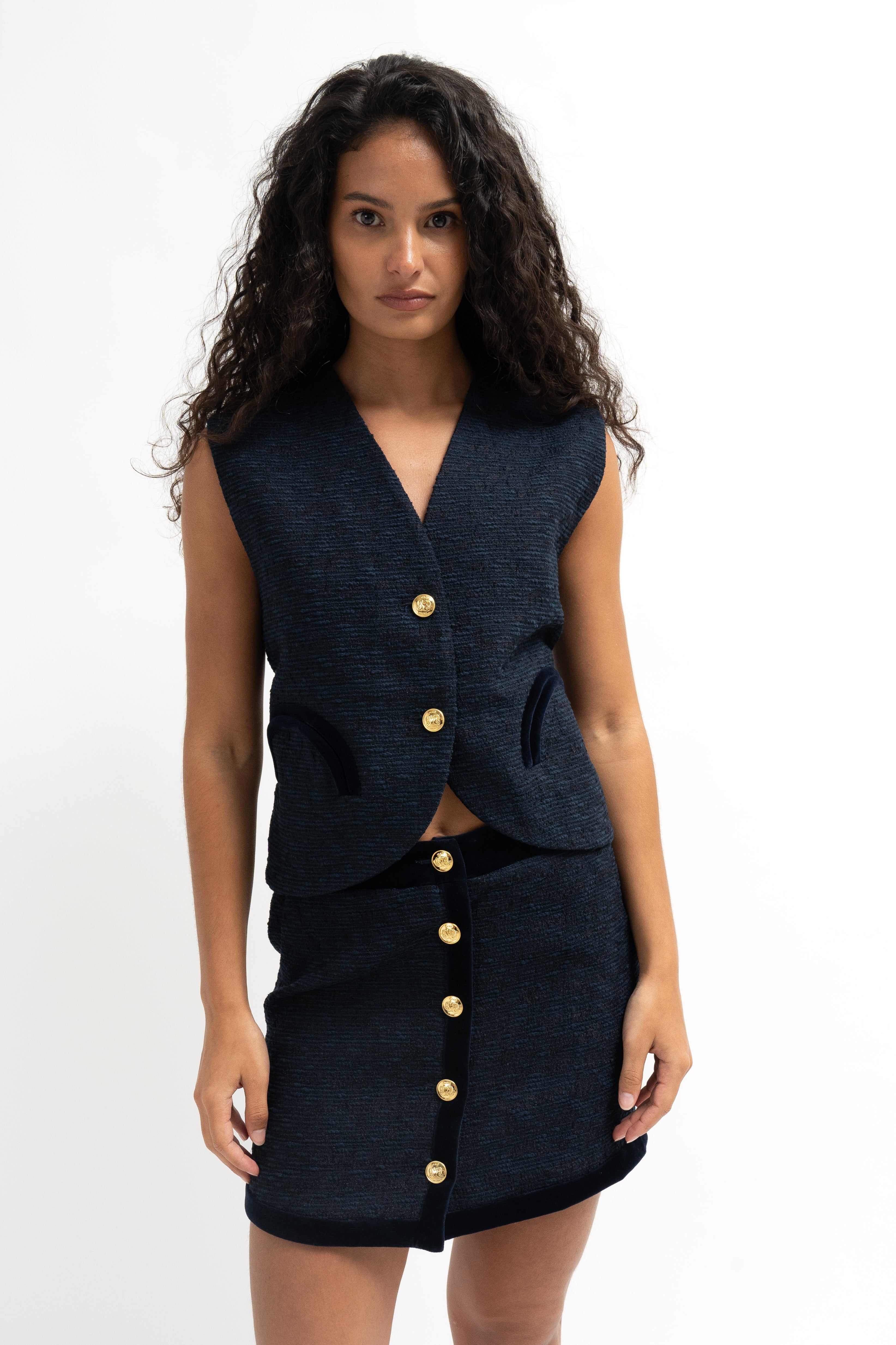 Blazé Milano Gliss Bolero Bouclé Vest