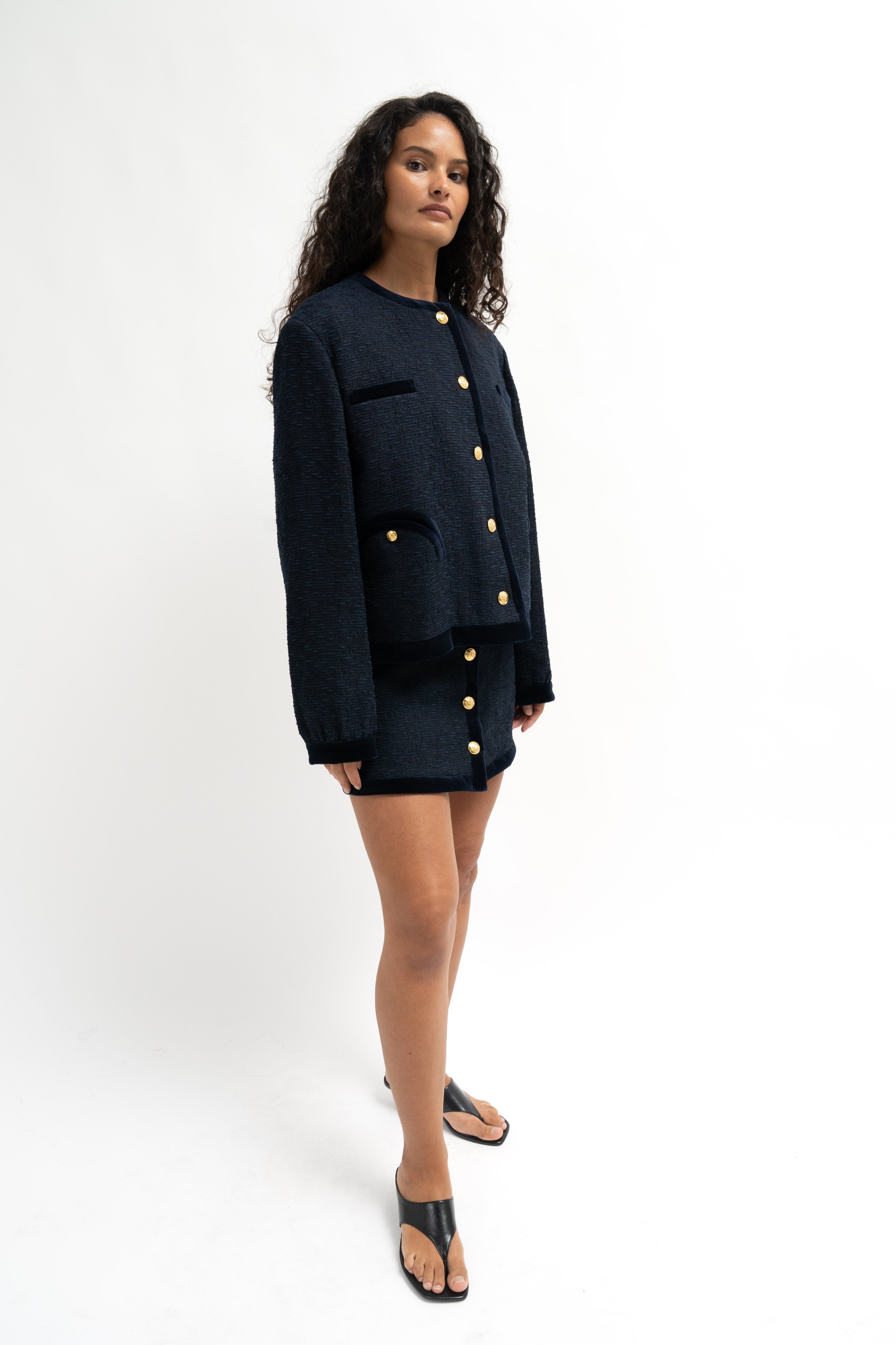 Blazé Milano Gliss Bolero Bouclé Jacket - Bessette