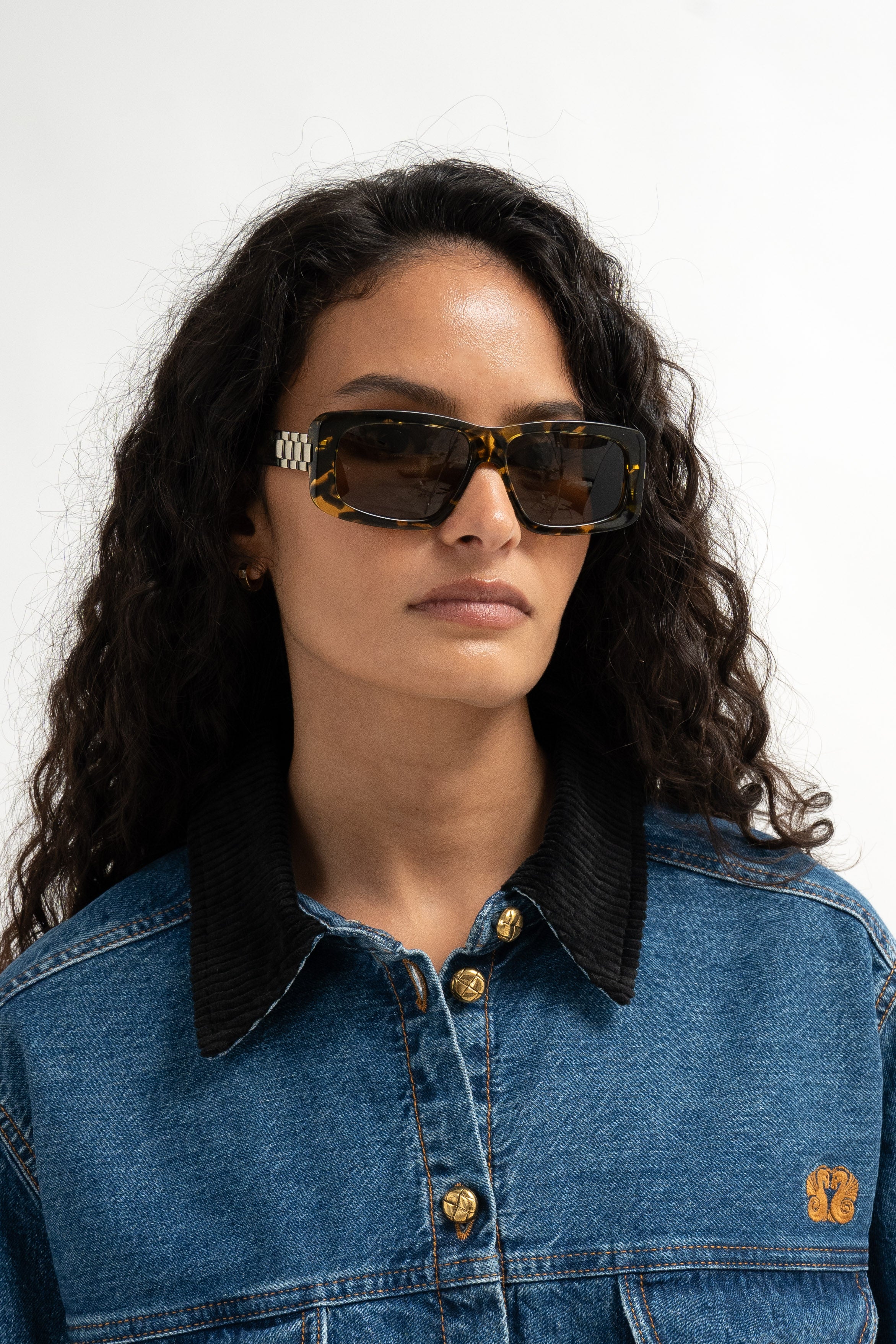 Victoria Beckham Chain Rectangular Sunglasses