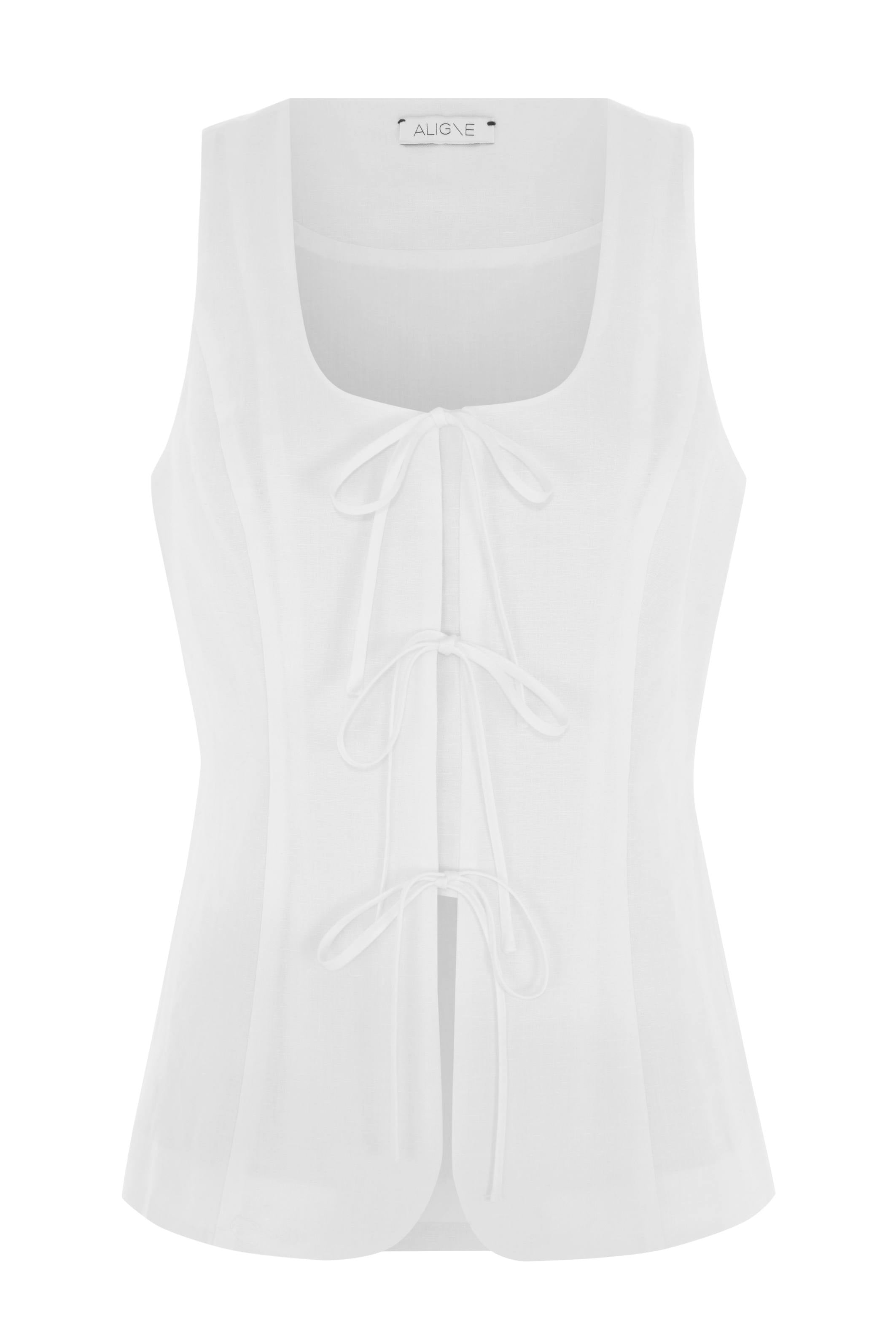 Lupin Linen Tie Waistcoat - Bessette