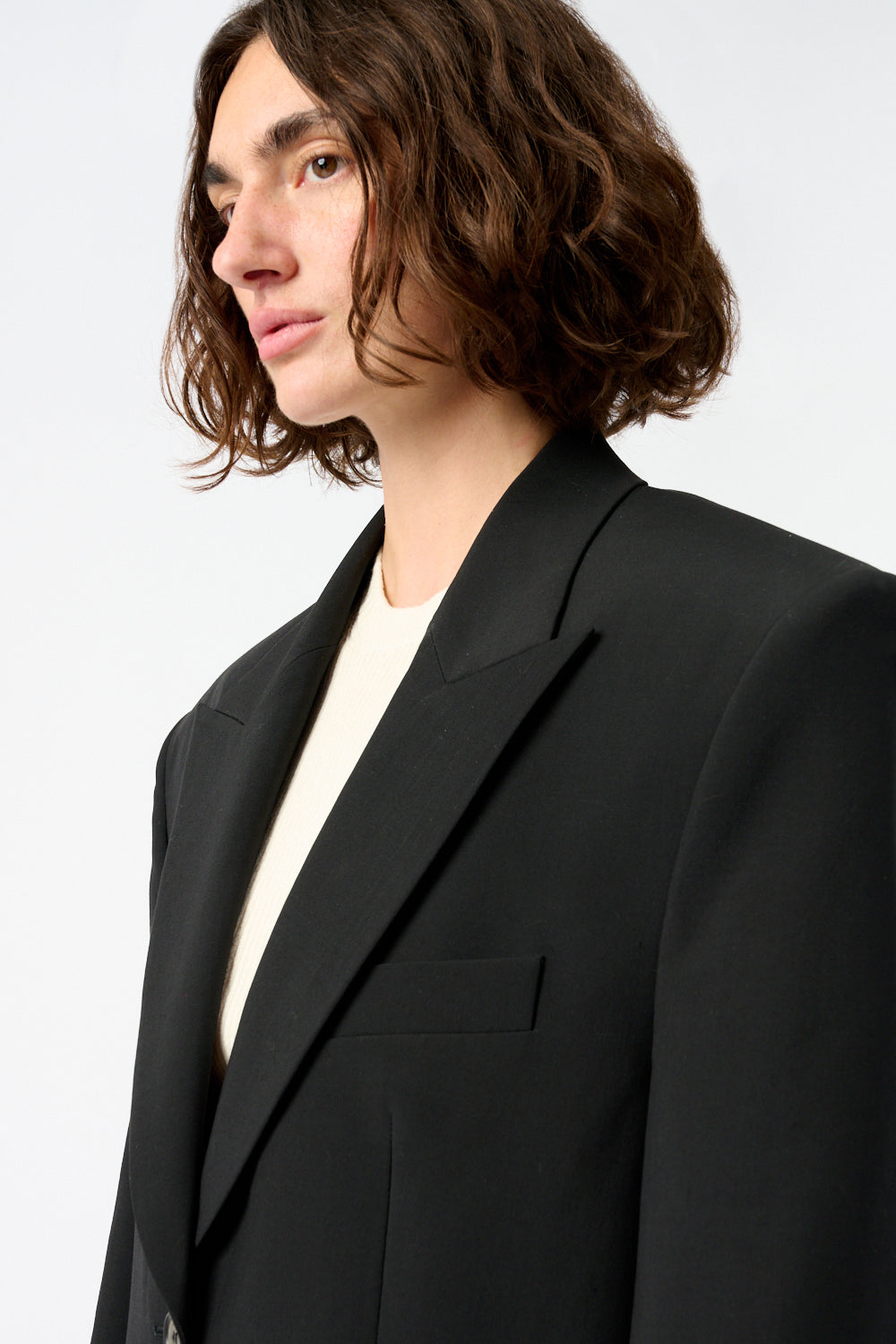 The Silk and Wool-Blend Satin Blazer-Magda Butrym-Bessette
