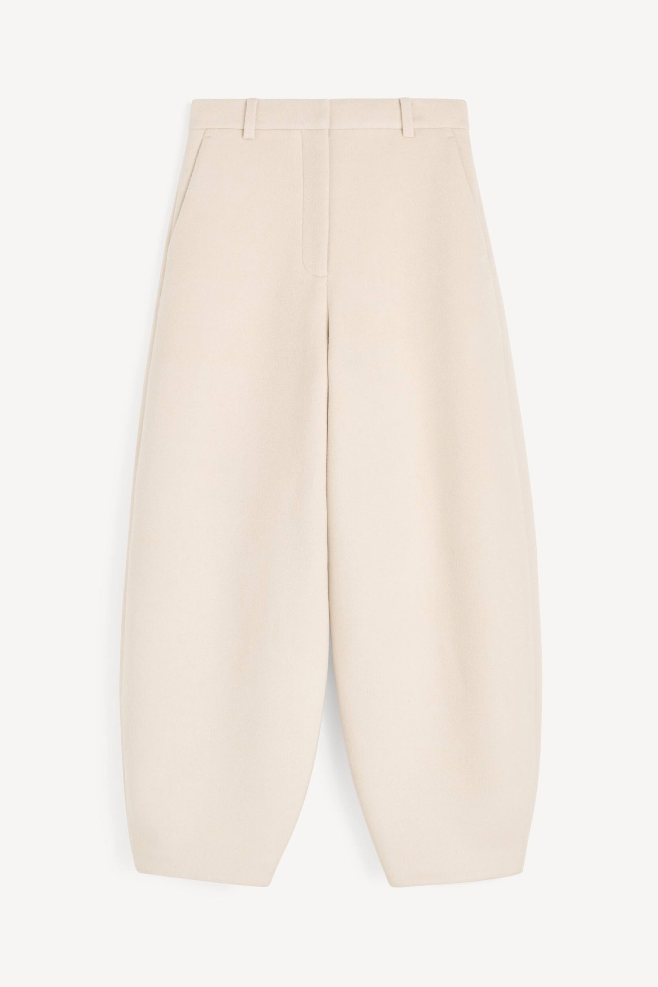 Carlien cream Wool Trousers - Bessette
