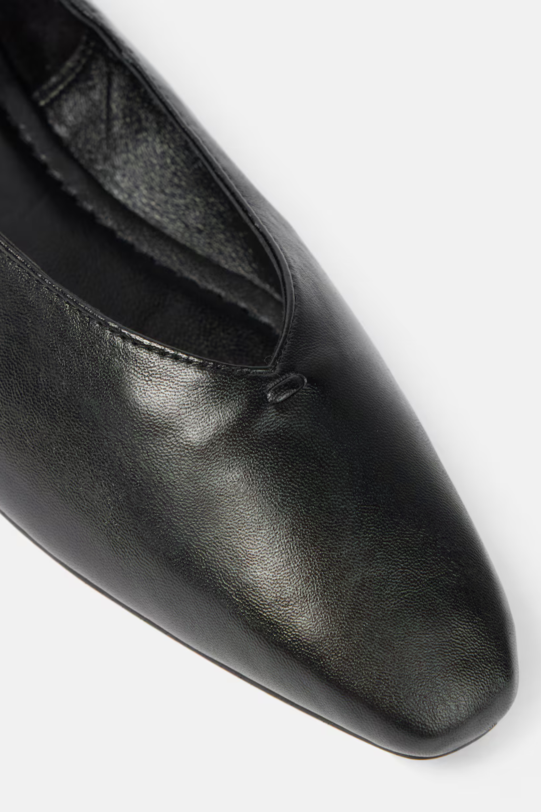 Bailarinas de piel Brie de 10 mm