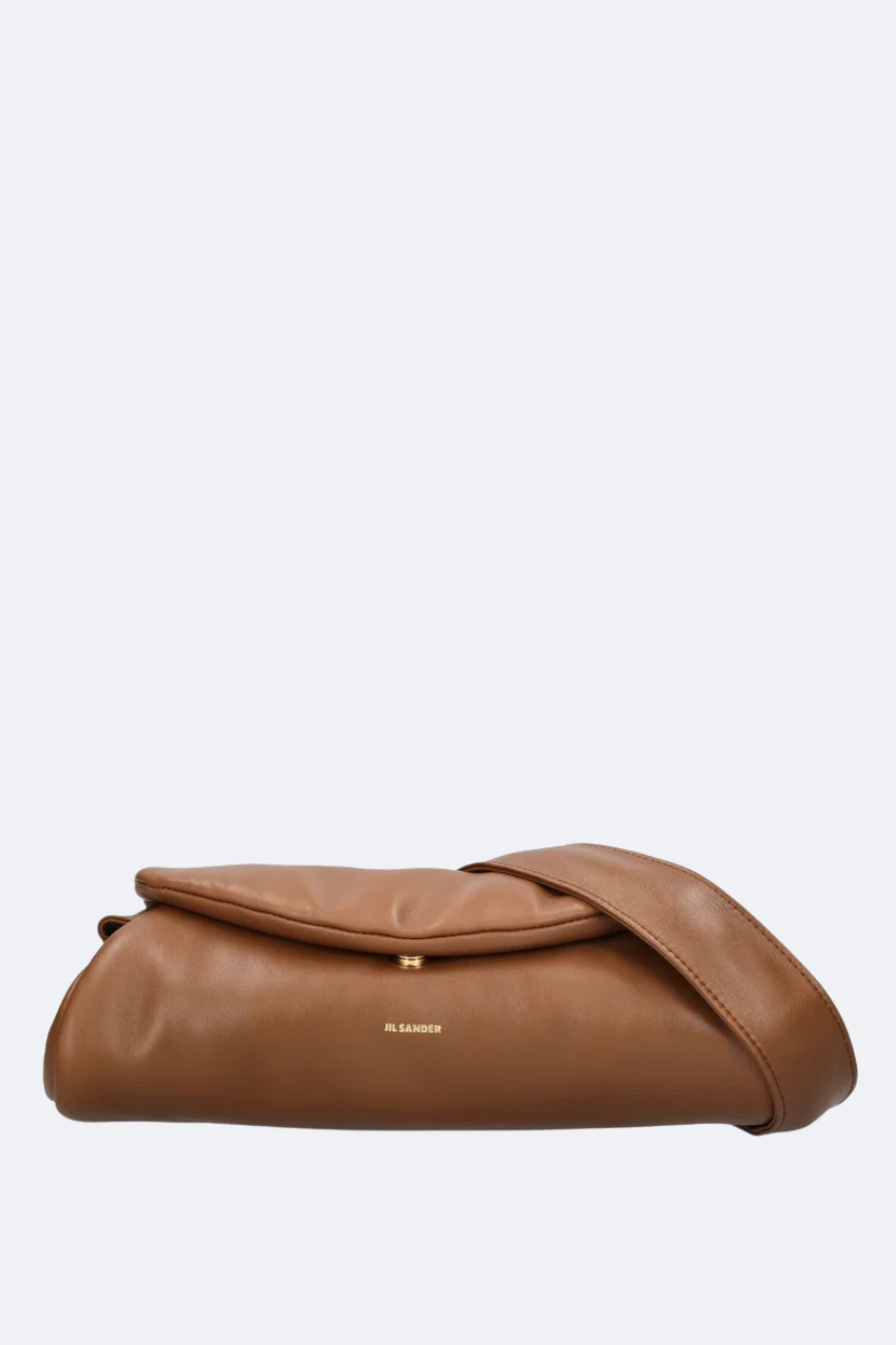 Jil Sander Cinnamon Small Cannolo Padded Leather Shoulder Bag