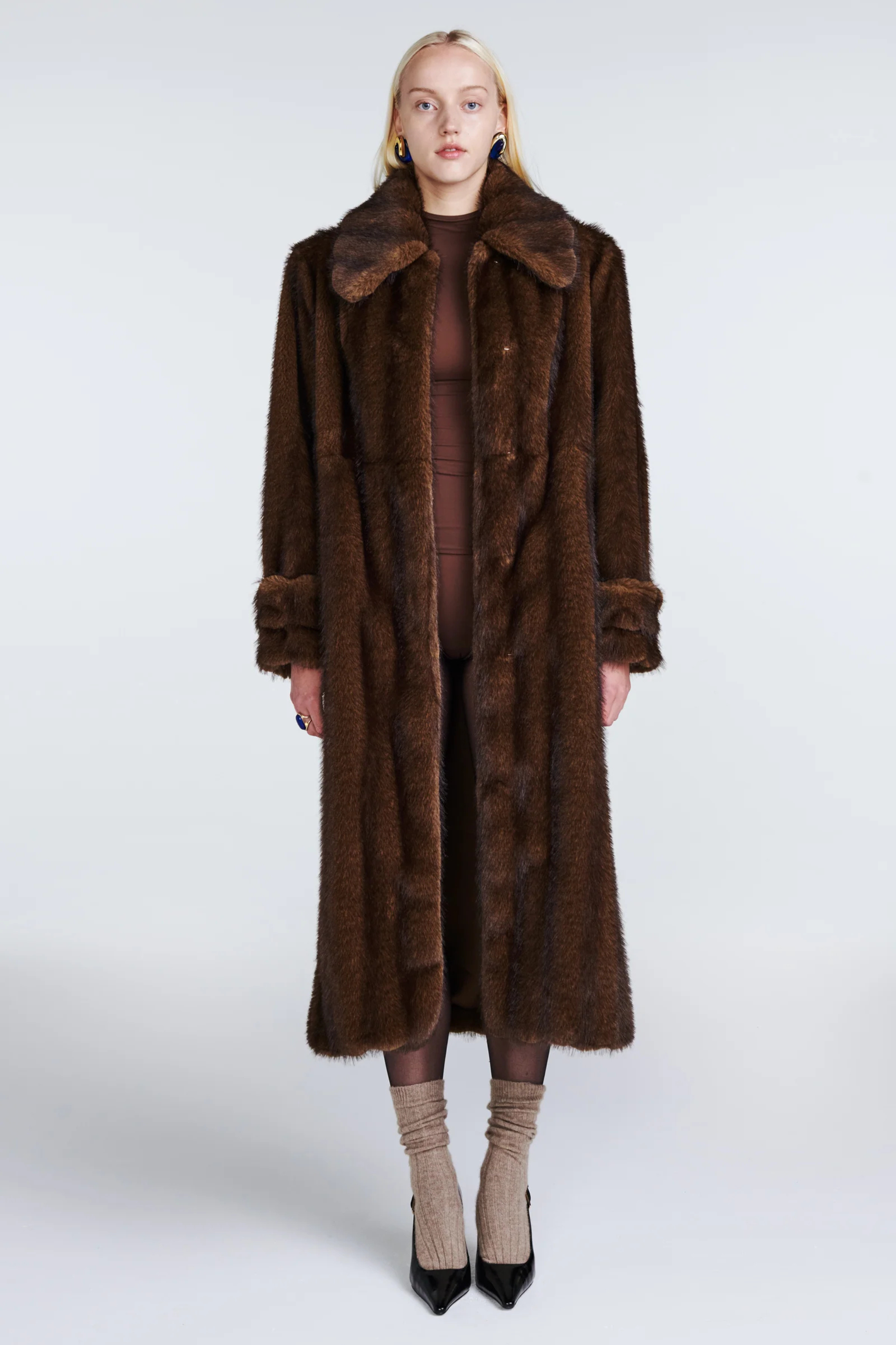 Mila Fur Coat Chestnut
