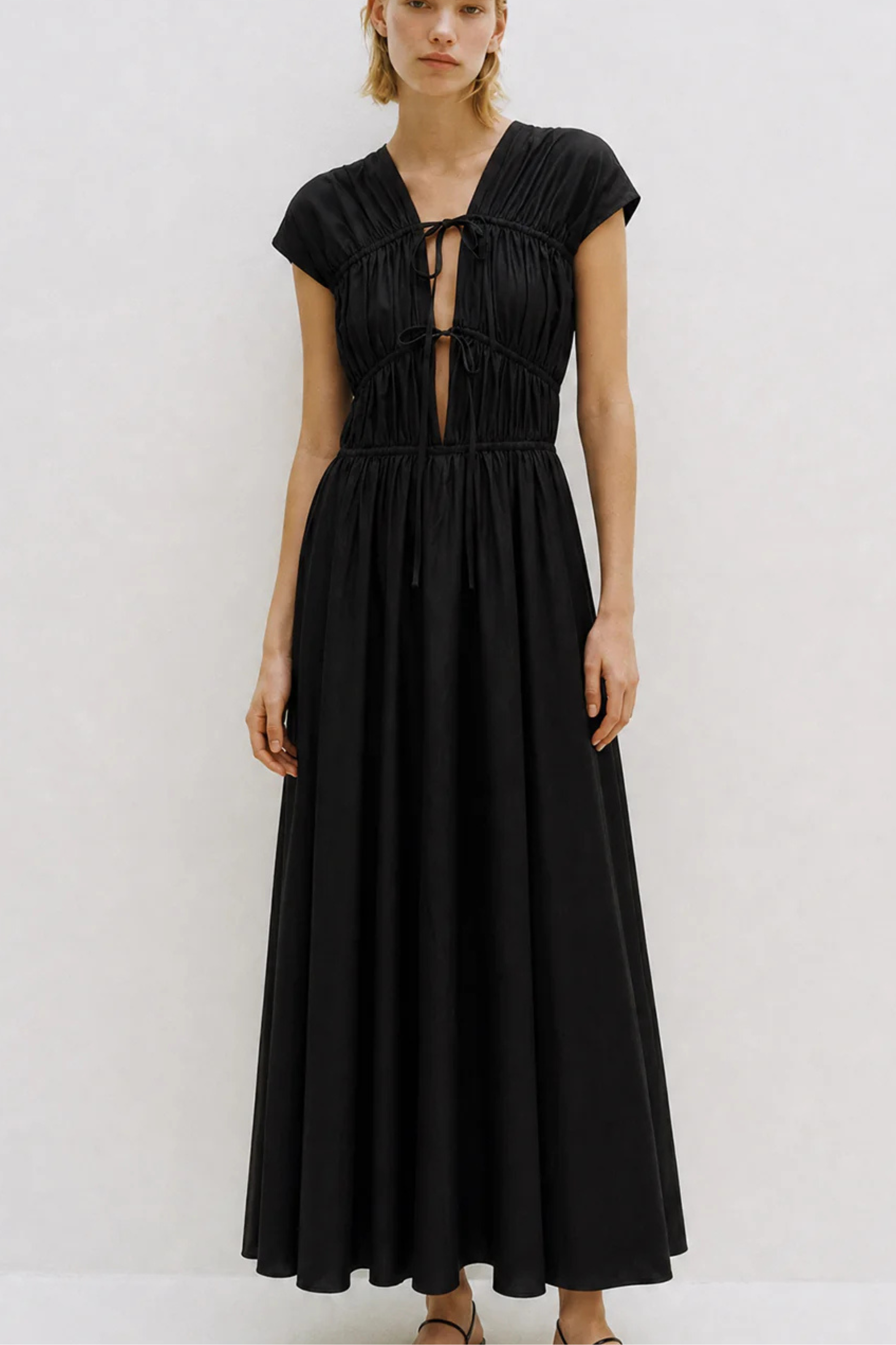 Ceres Organic Cotton Midi Dress Black