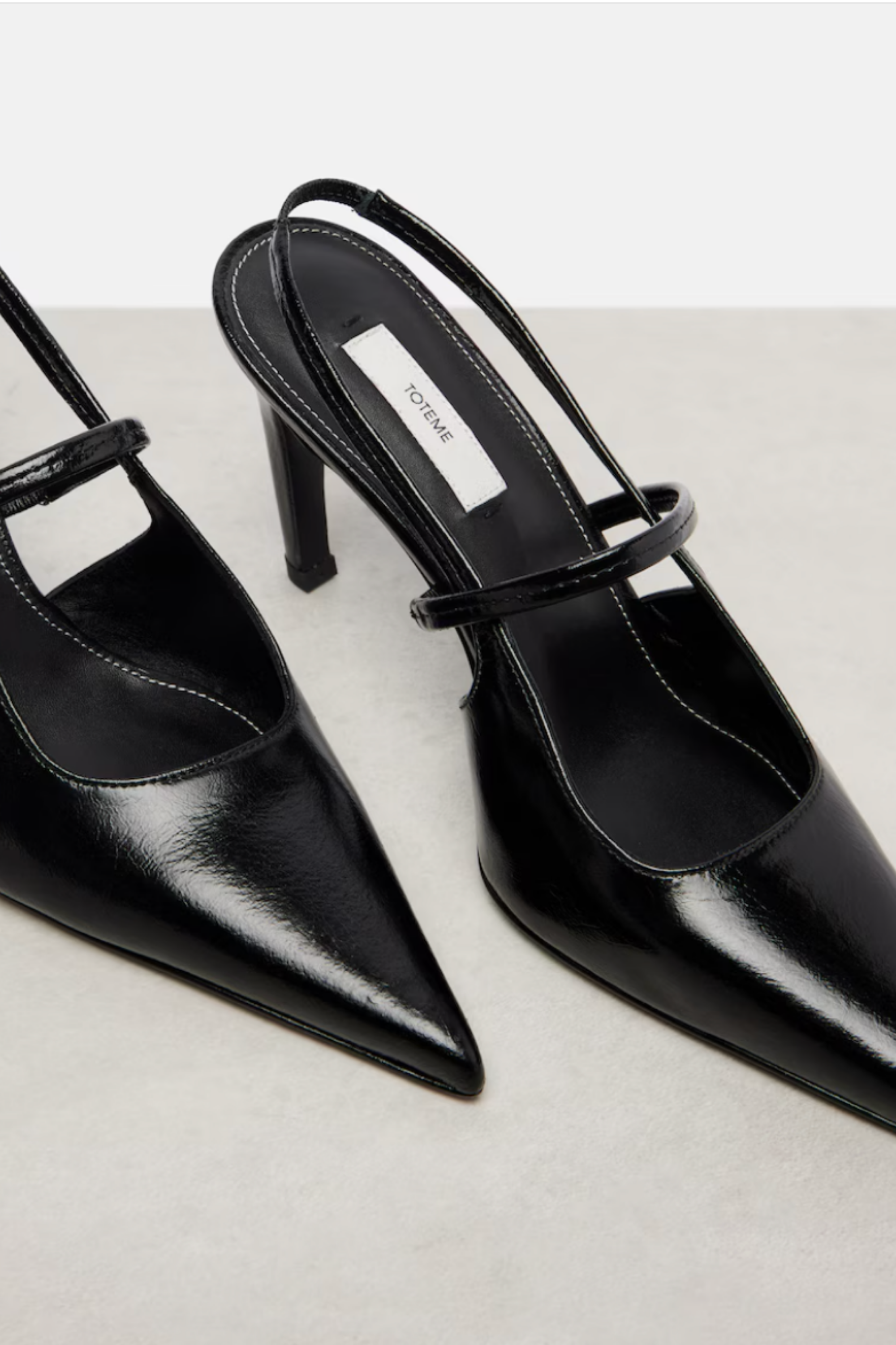 85 Sharp Slingback Naplak Black