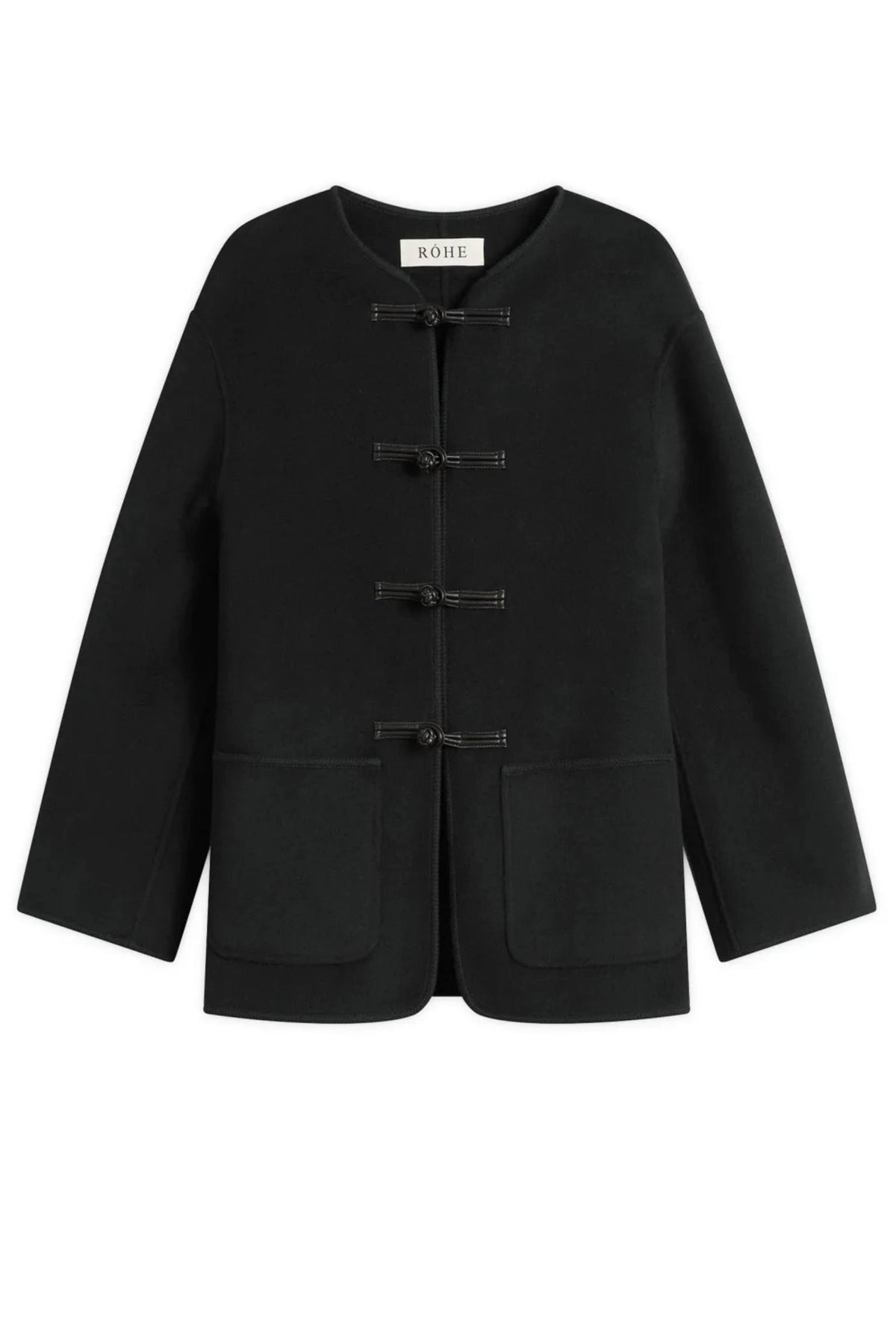 Double faced wool pankou jacket navy