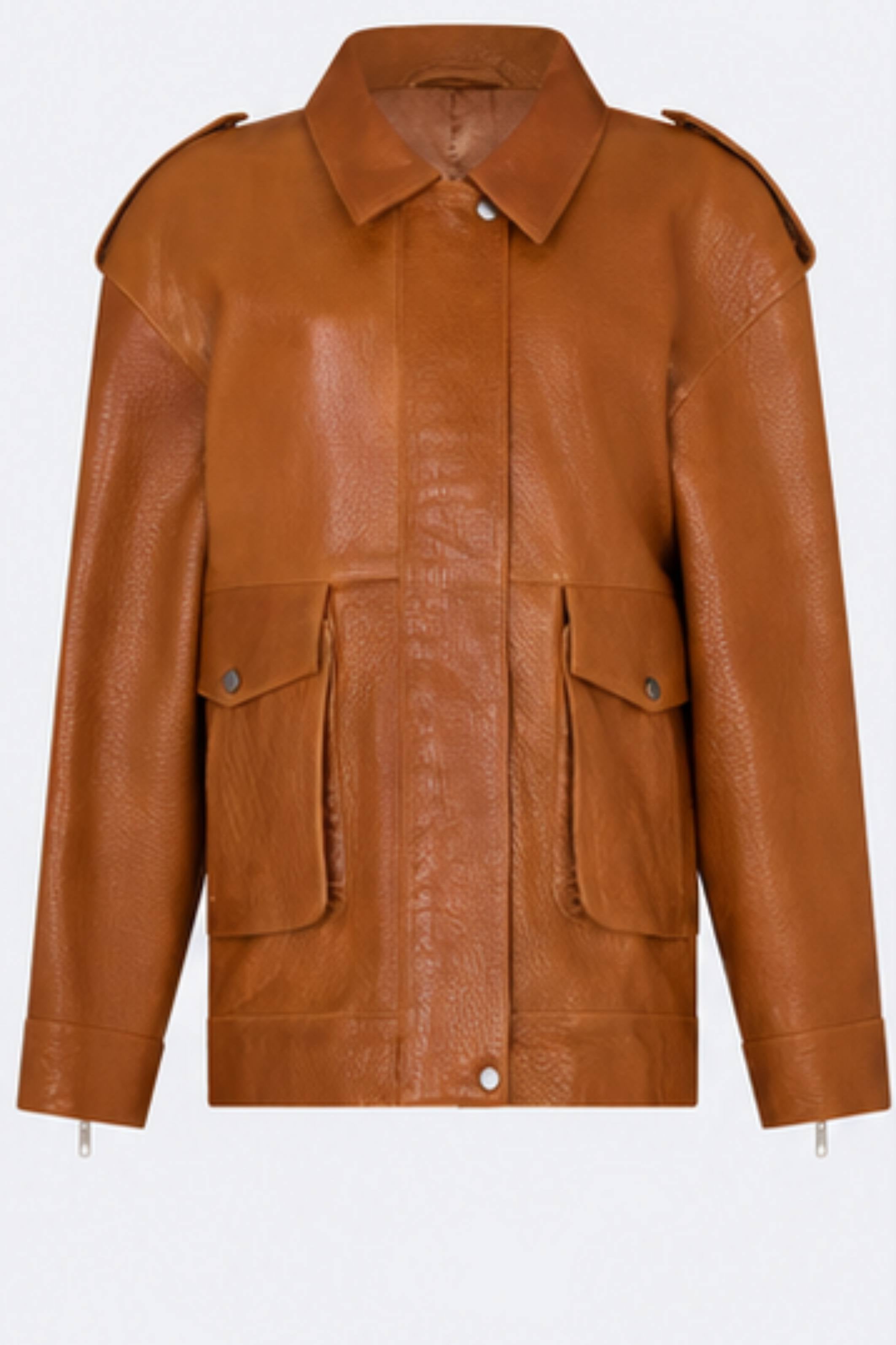 Opal Leather Jacket cognac