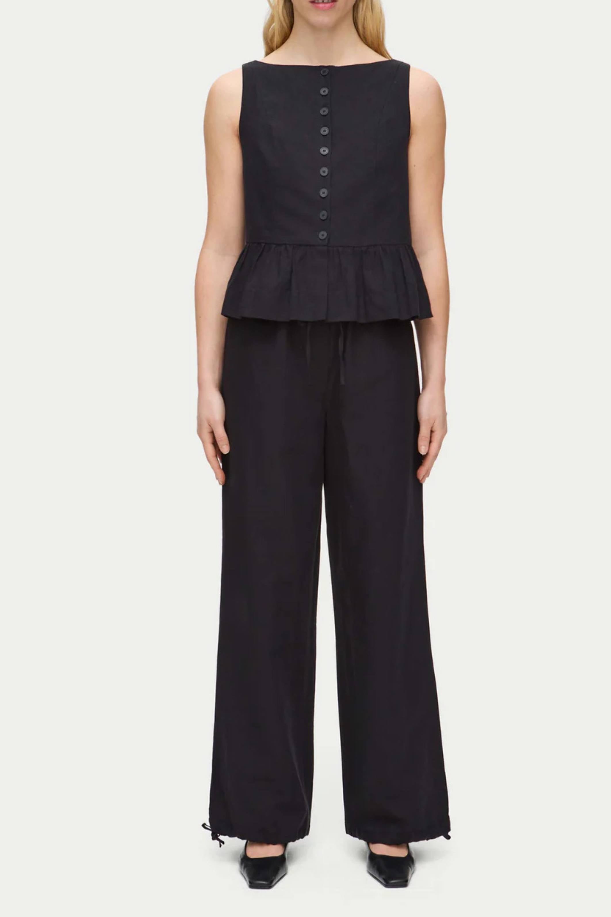 Darla Linen Tie Detail Trouser
