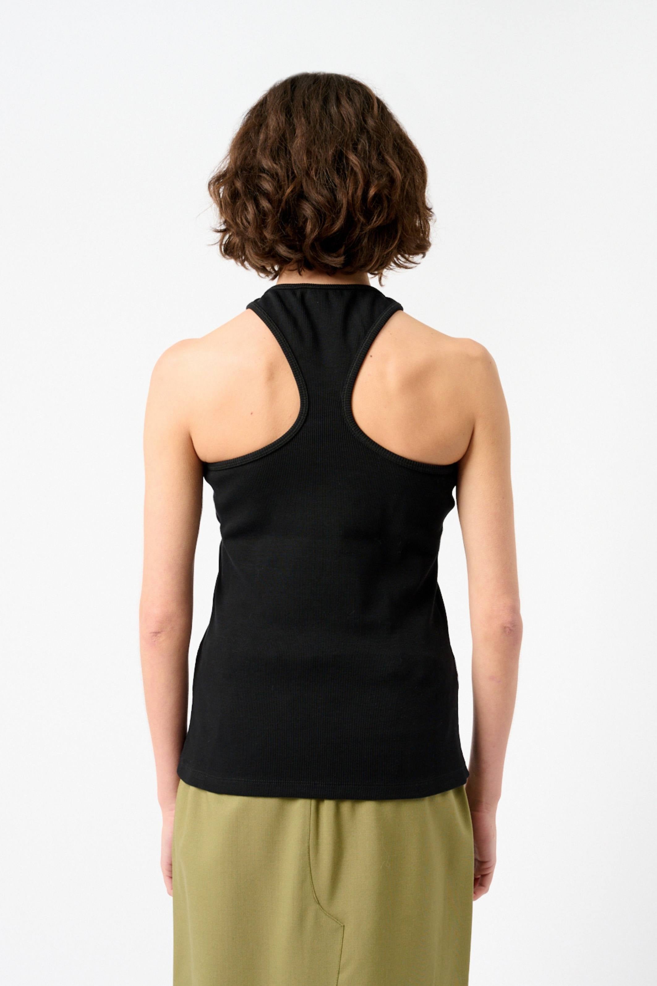 Ribbed Stretch-Cotton Jersey Tank-Bessette-Bessette