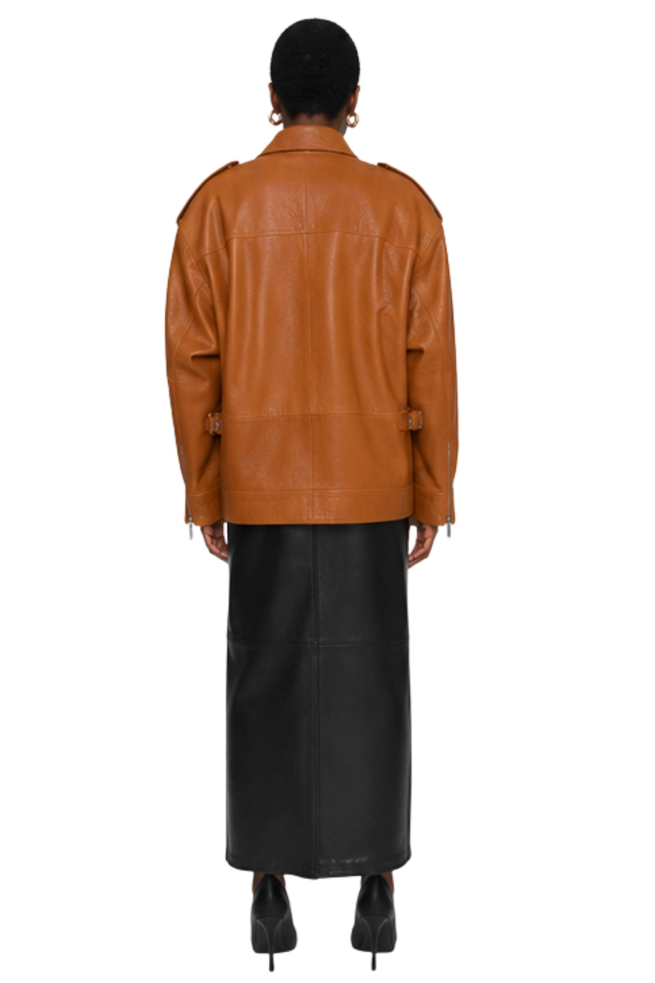 Opal Leather Jacket cognac