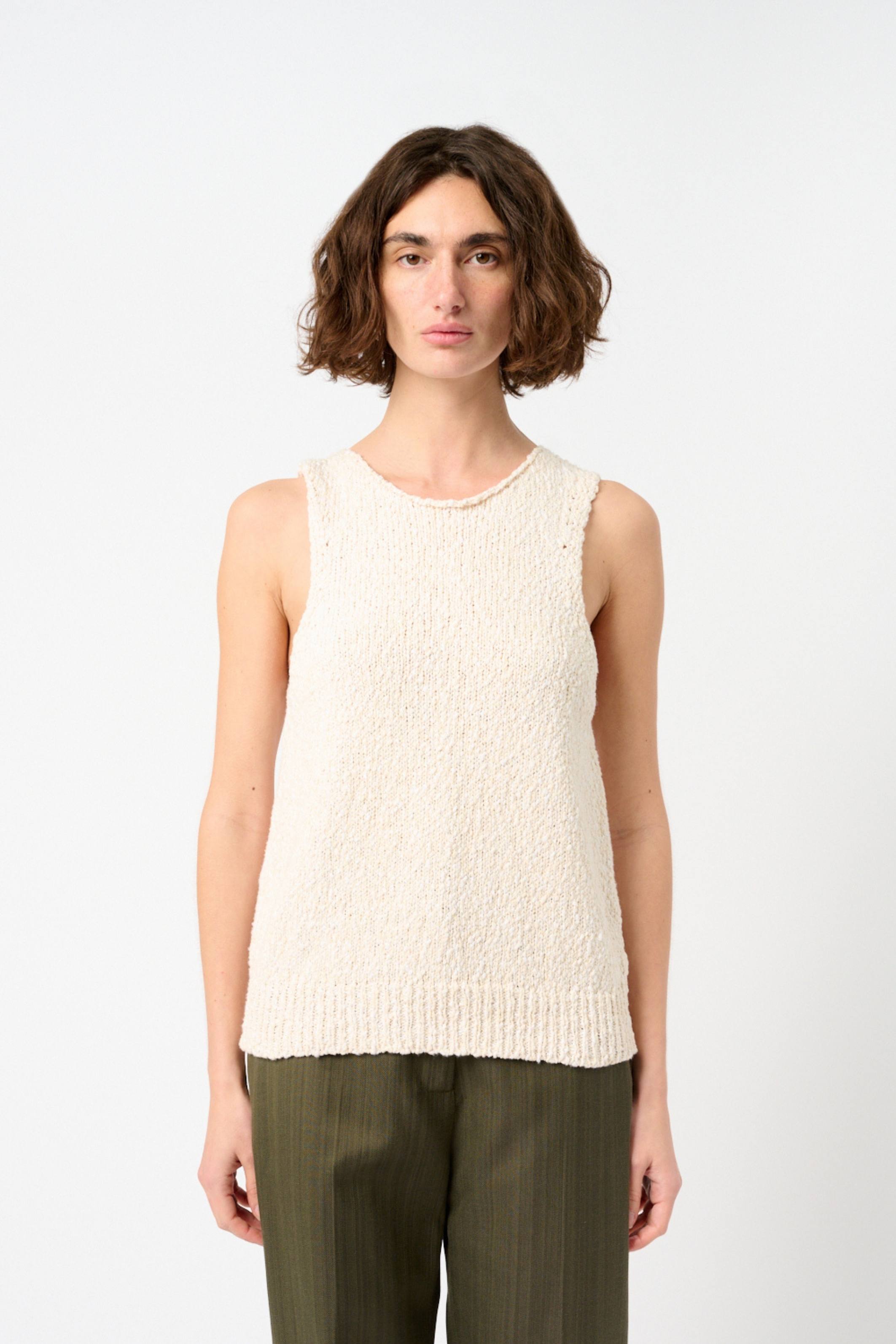 Tanktop aus strukturierter Baumwolle