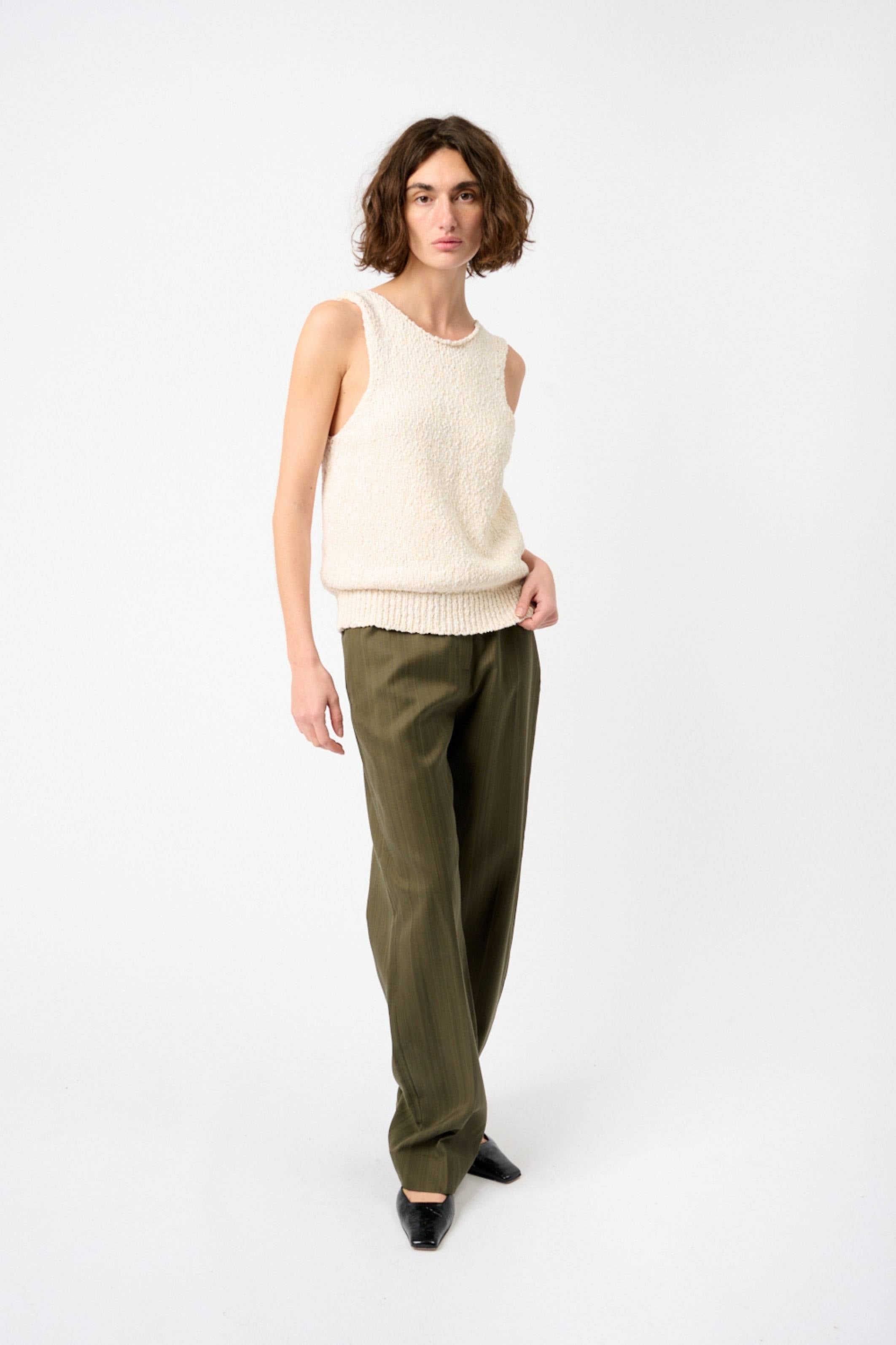 Tanktop aus strukturierter Baumwolle