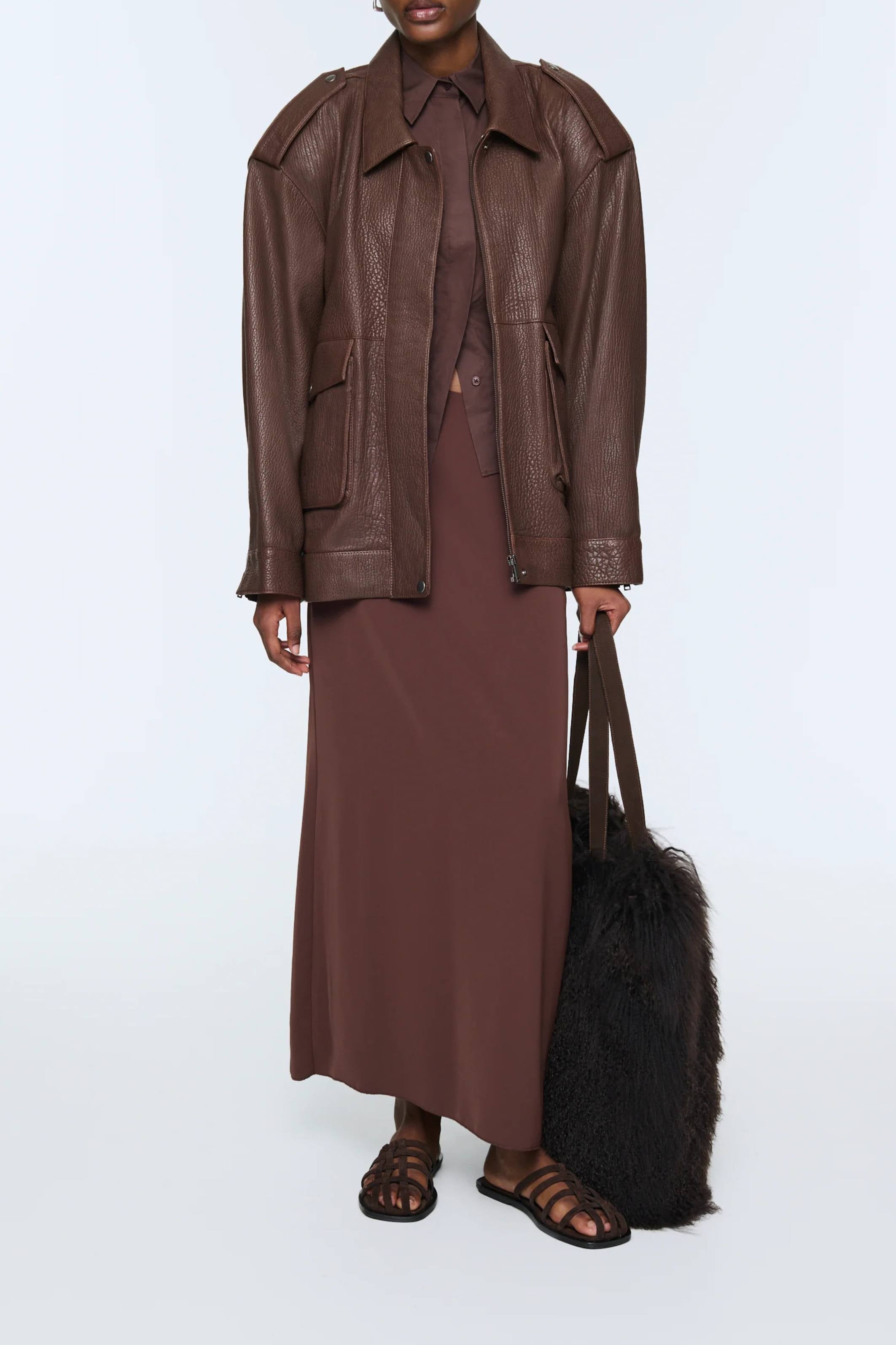 Opal Leather Jacket mocha