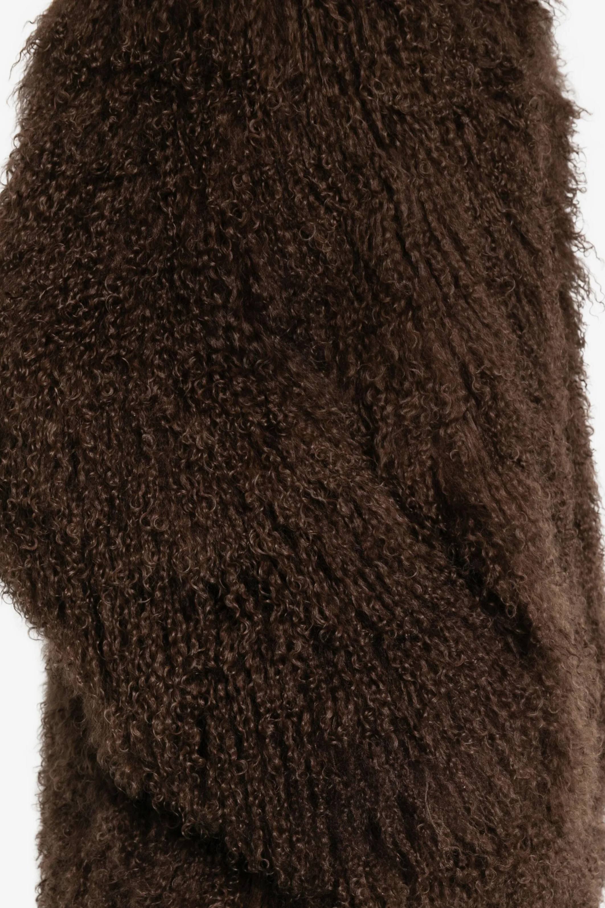 Faye Shearling Coat Chocolate