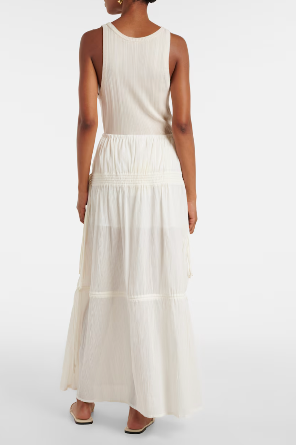 Drawstring Skirt White