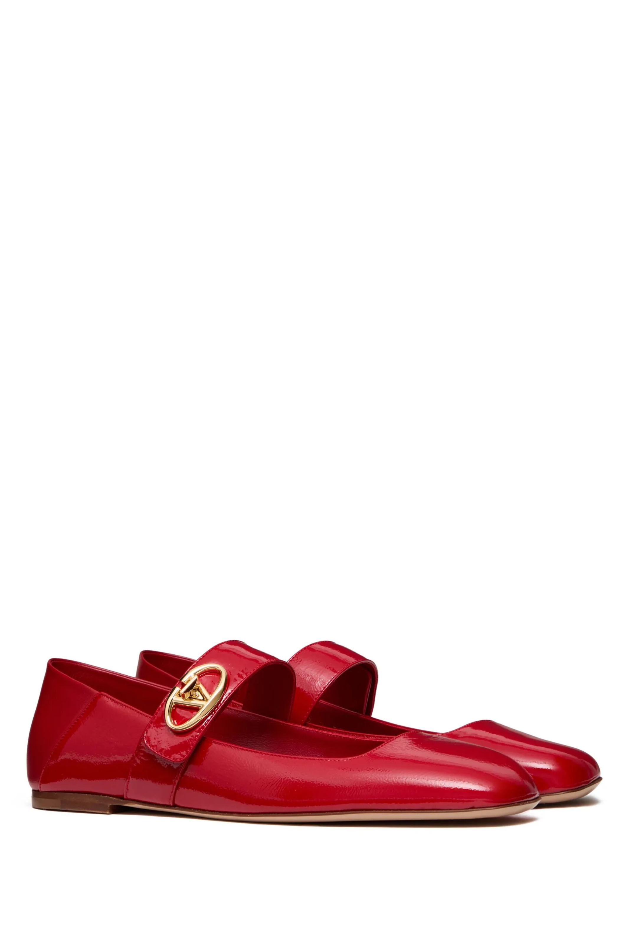 Valentino V-Logo Mary Jane Flats - Bessette