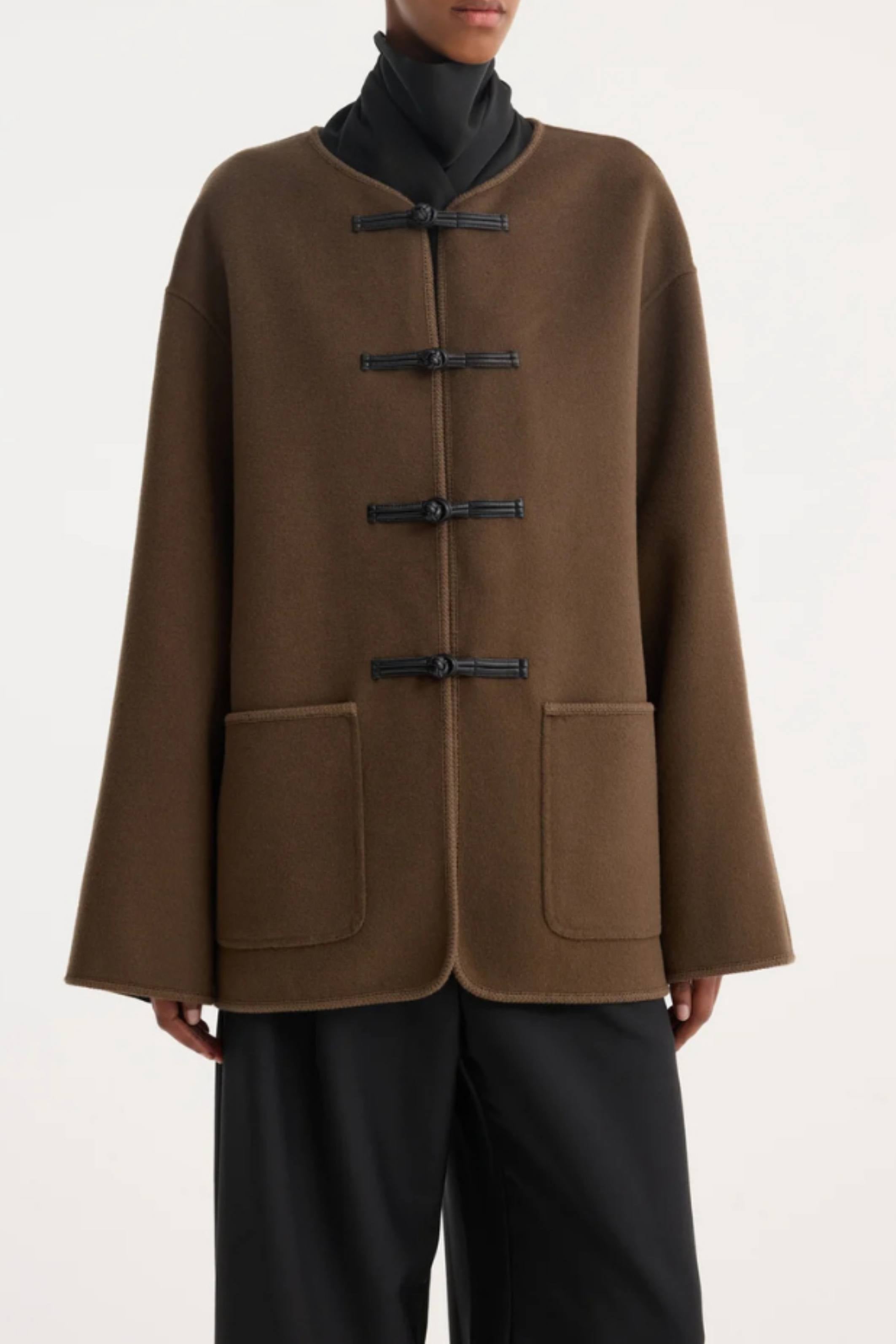 Double faced wool pankou jacket Taupe