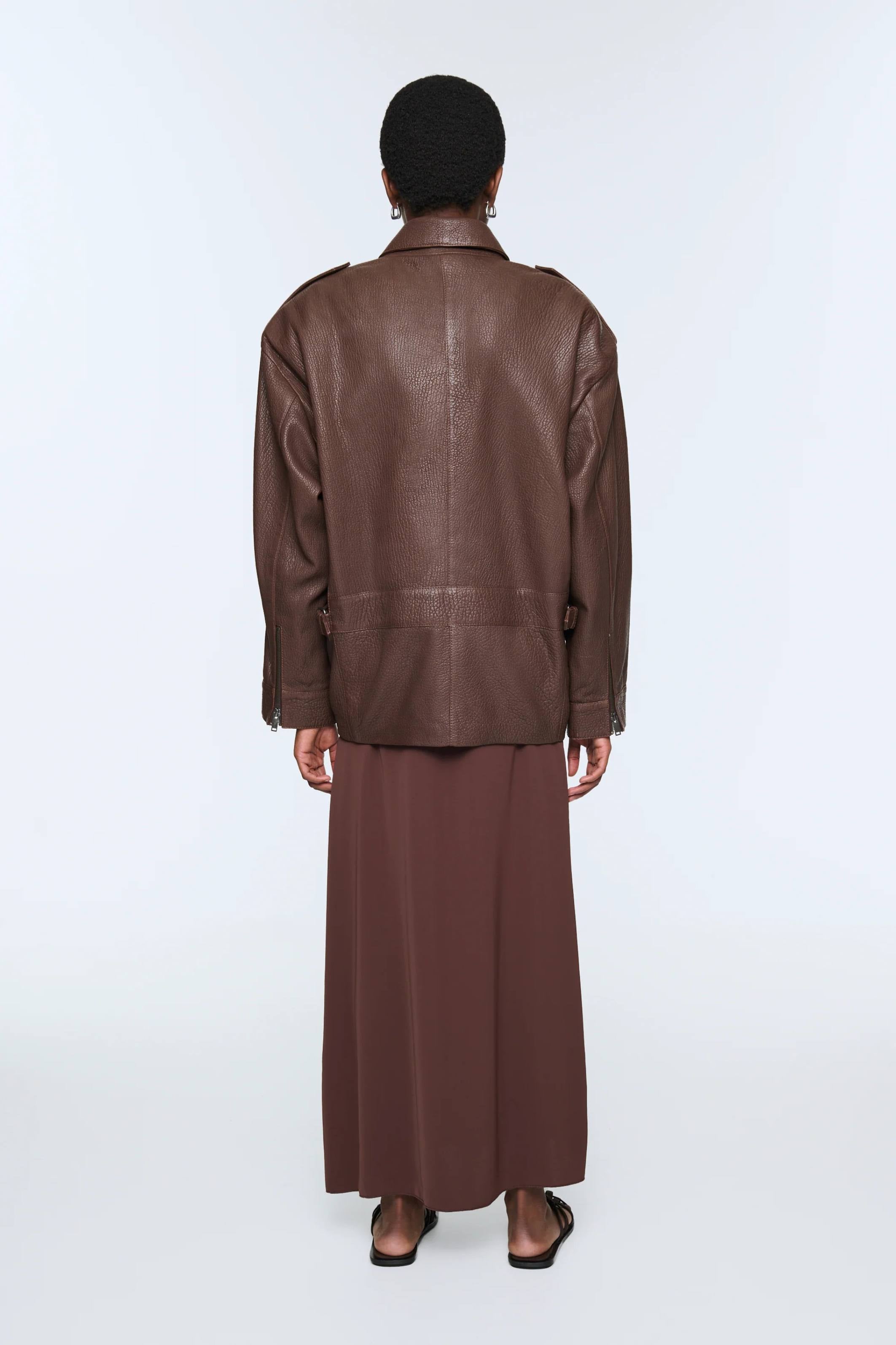 Opal Leather Jacket mocha