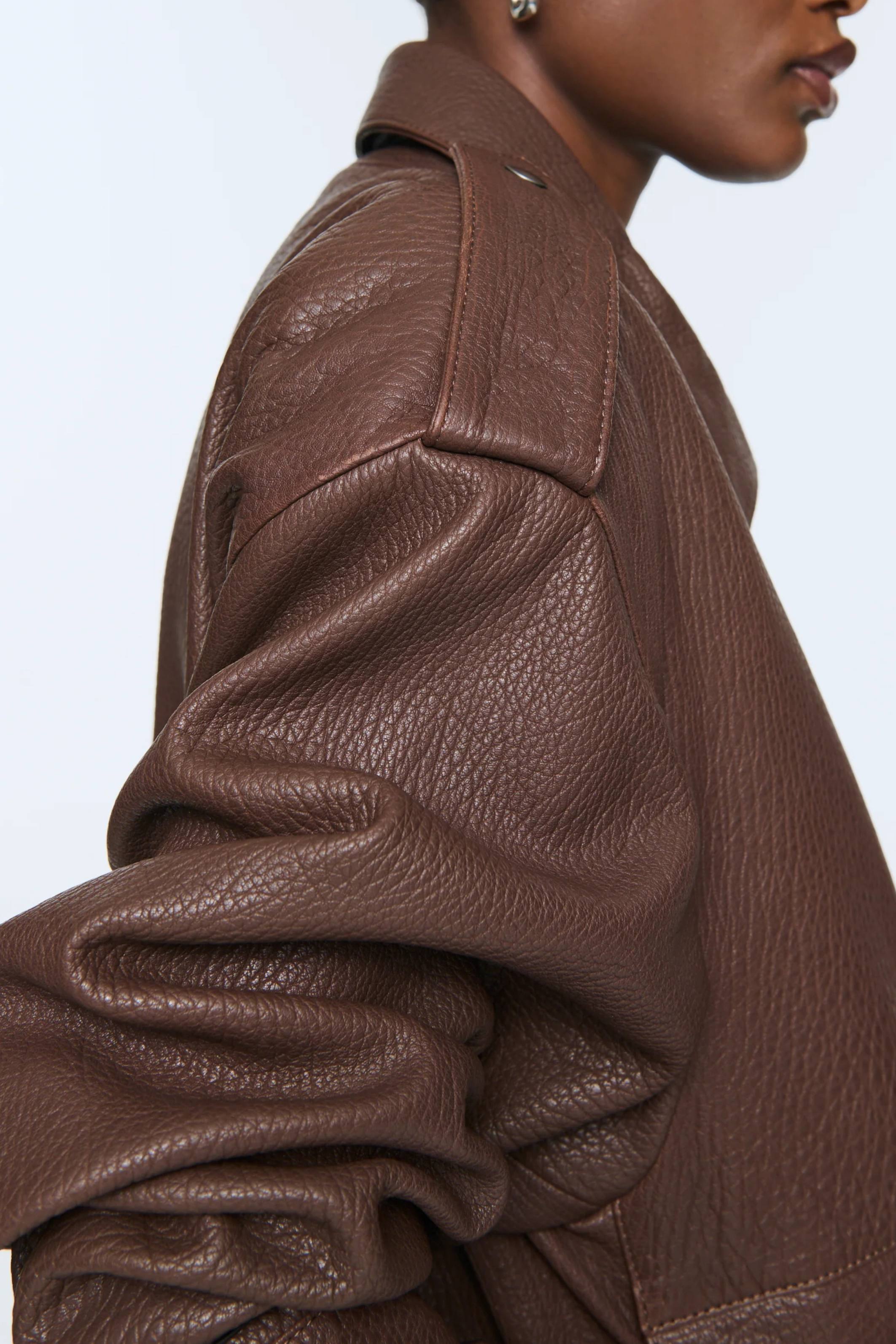 Opal Leather Jacket mocha