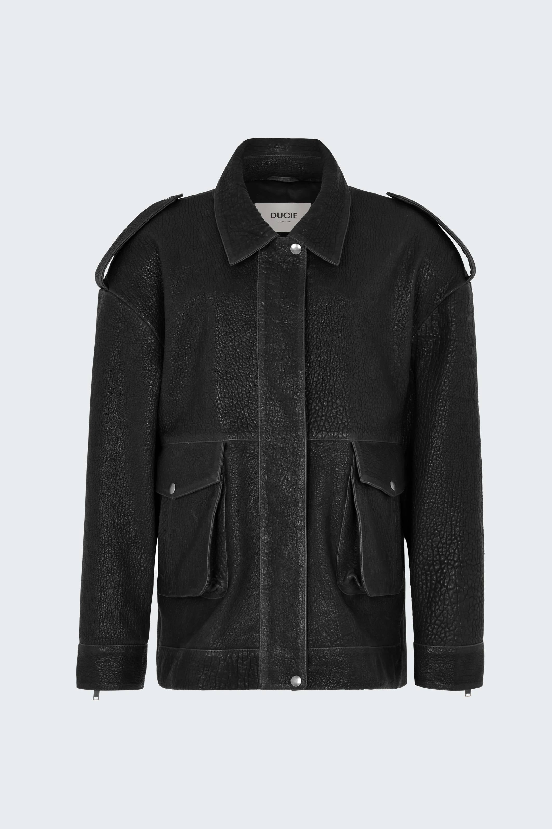 Opal Leather Jacket Black