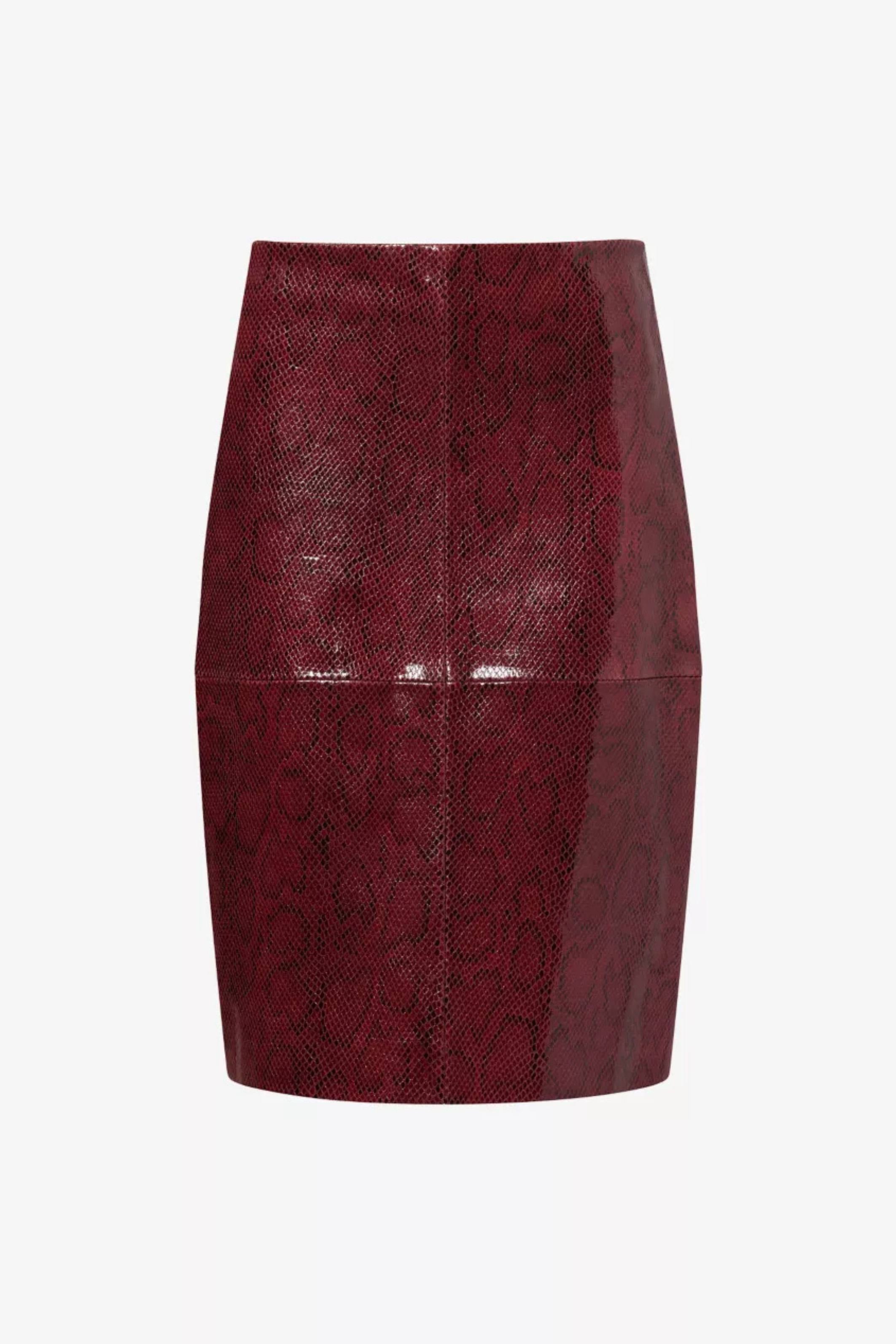 Snake leather skirt