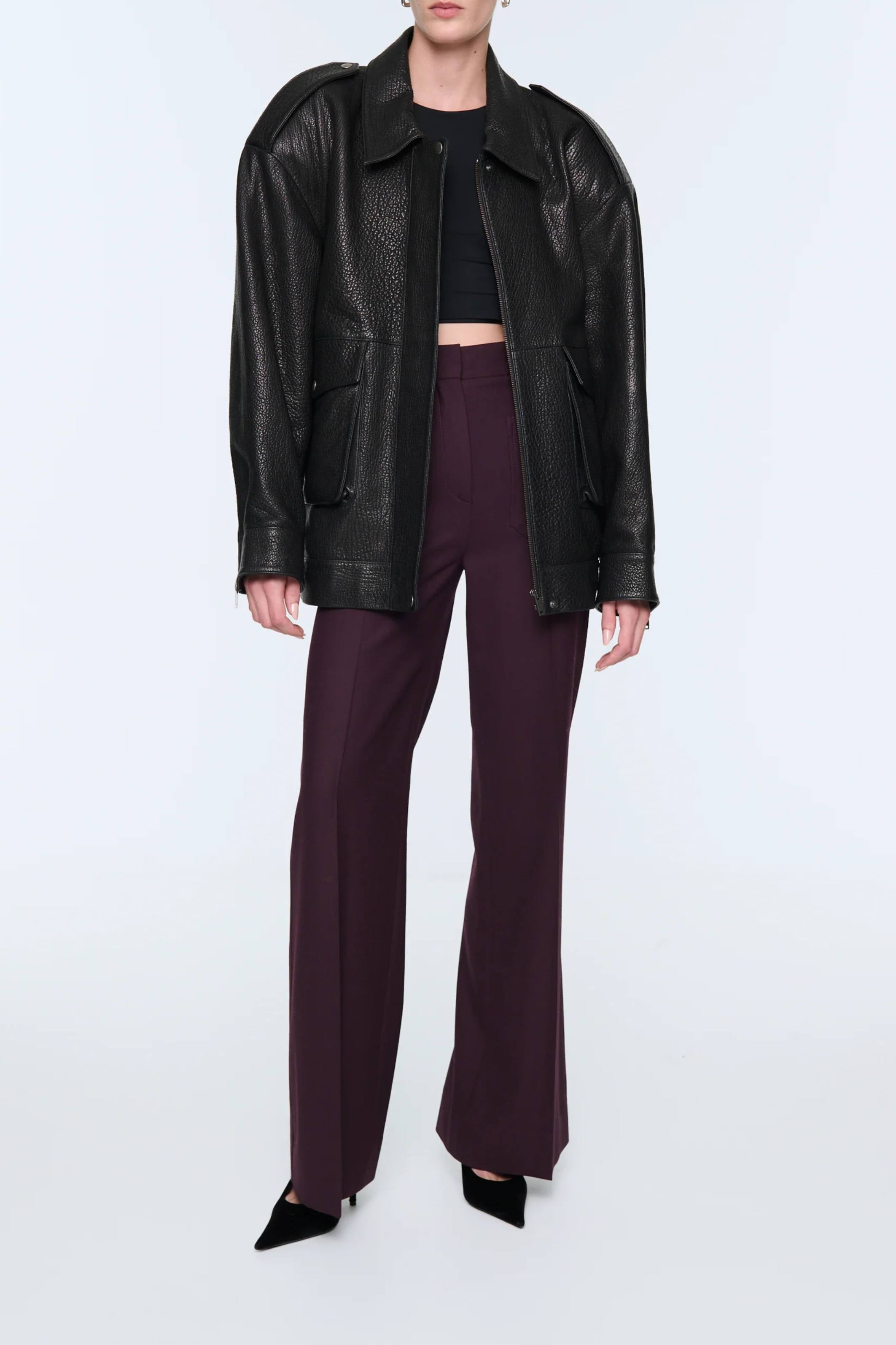 Opal Leather Jacket Black
