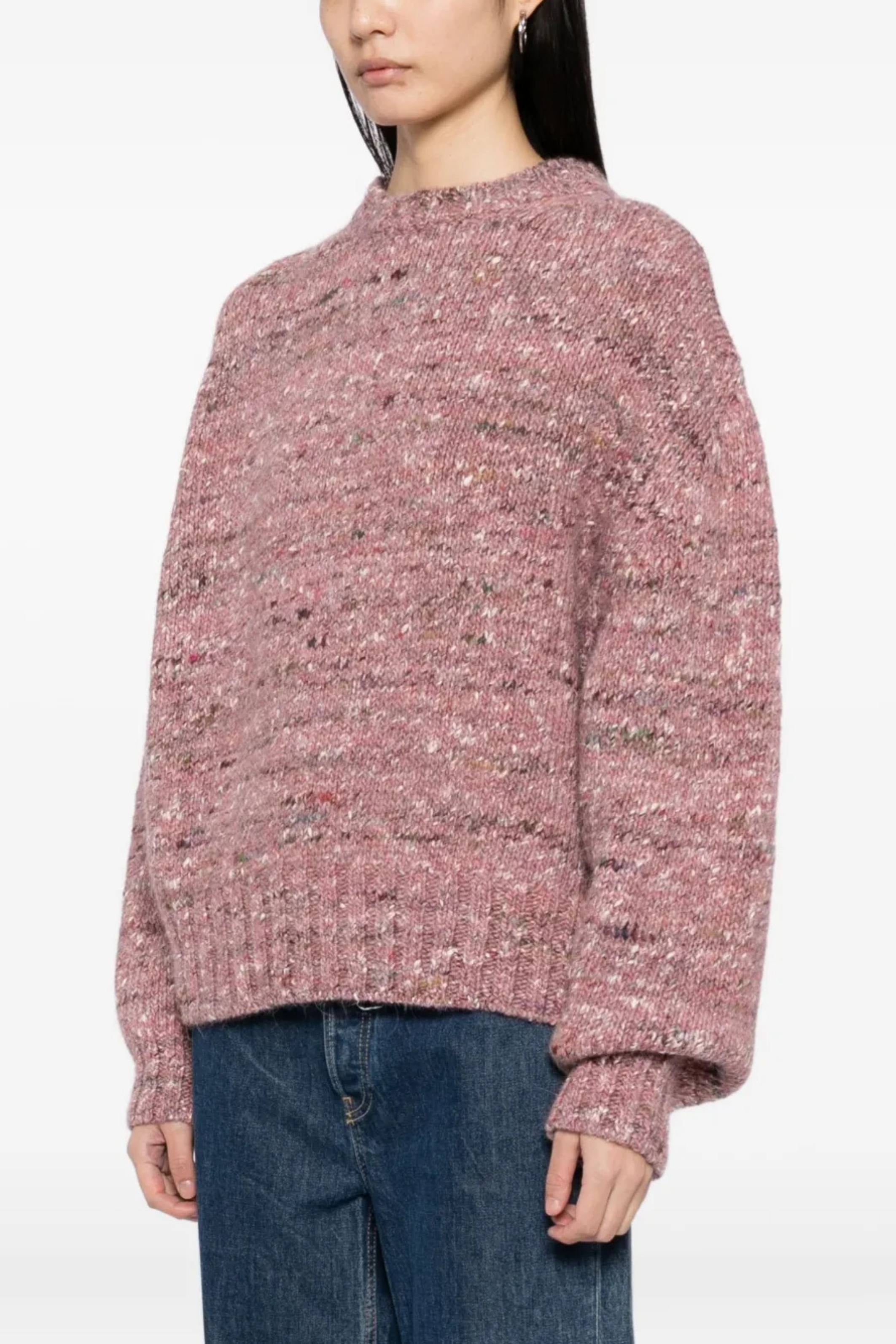Melange crew-neck jumper