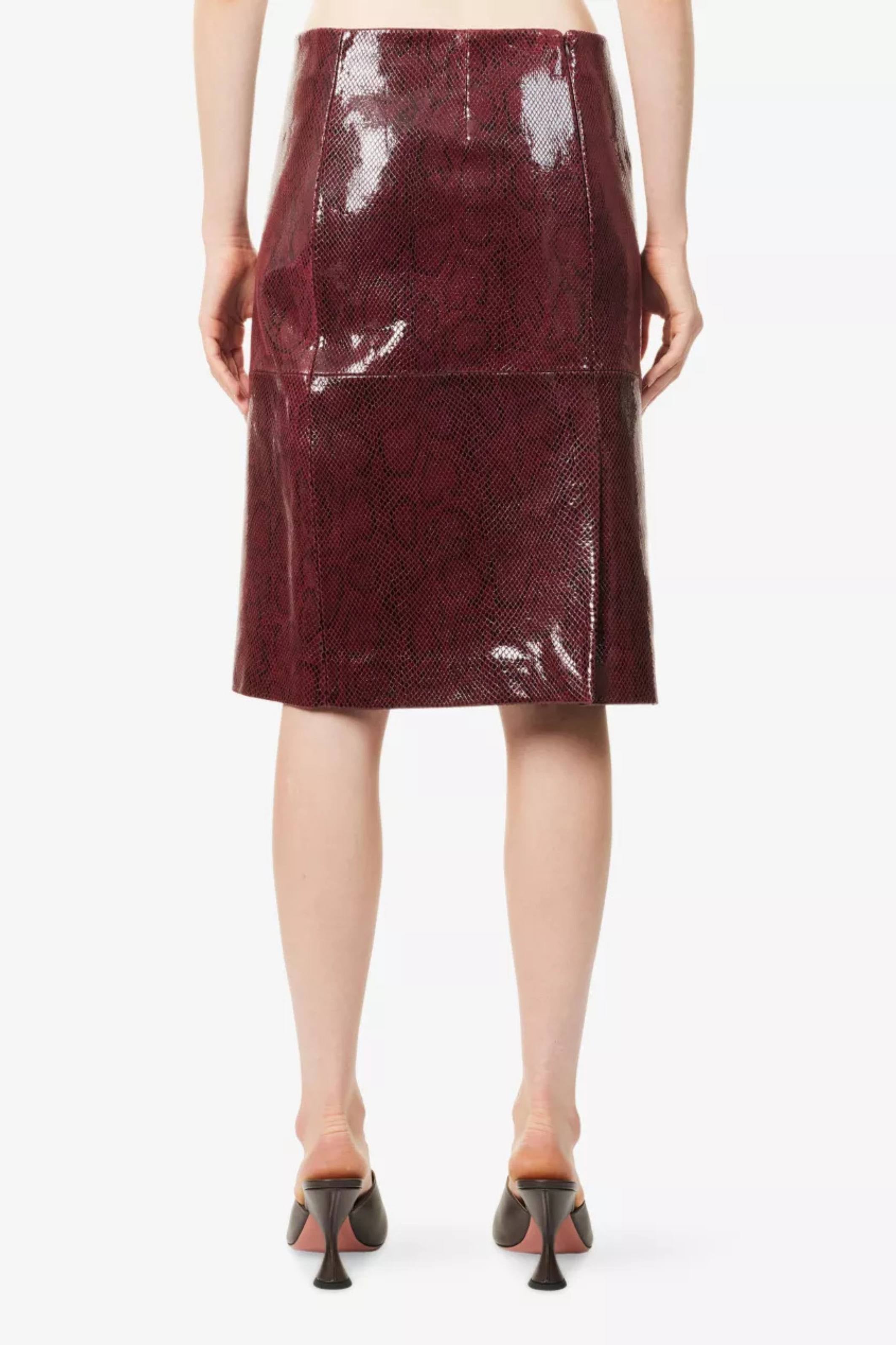 Snake leather skirt