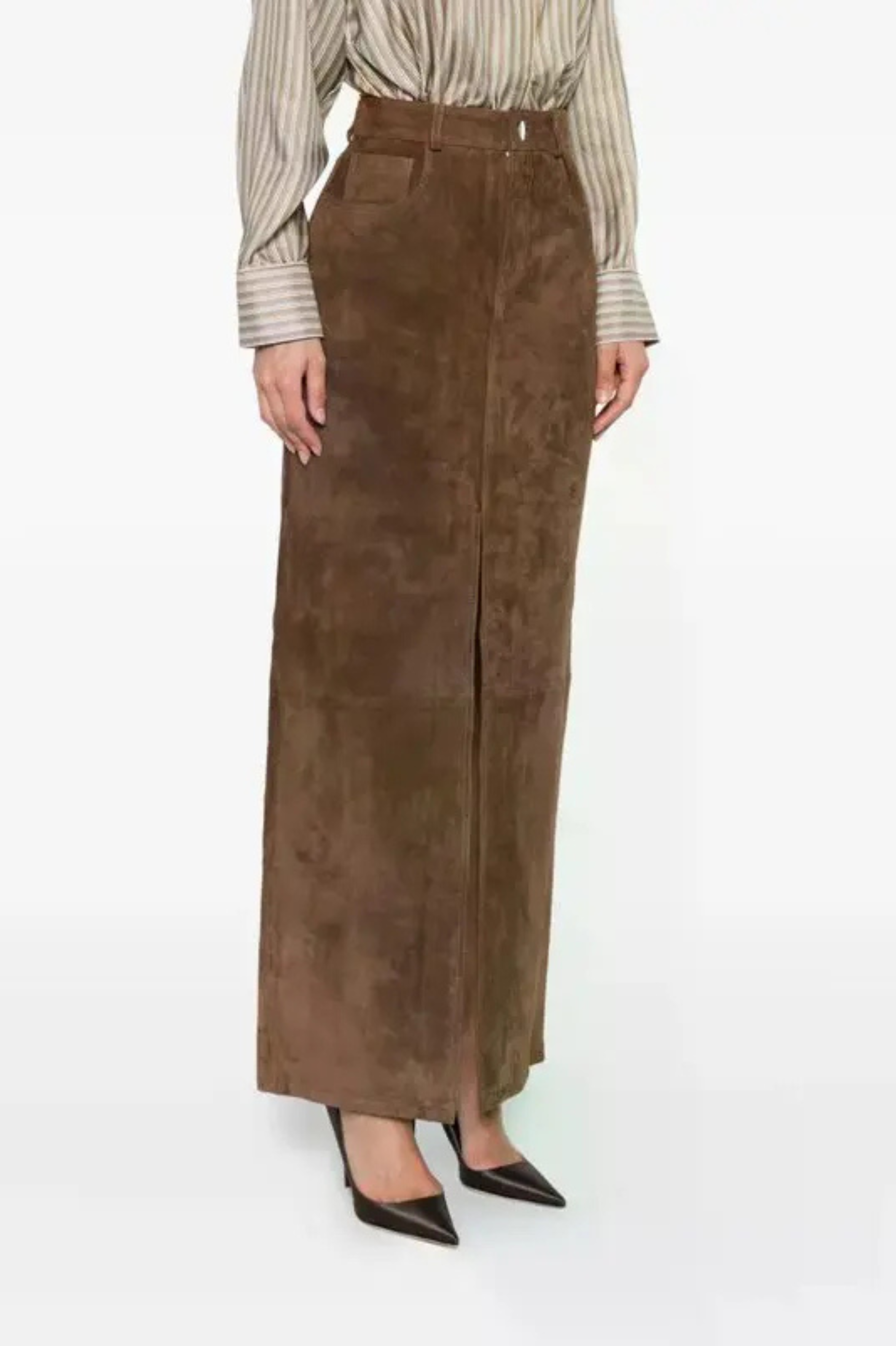 Chicago Skirt Brown Suede