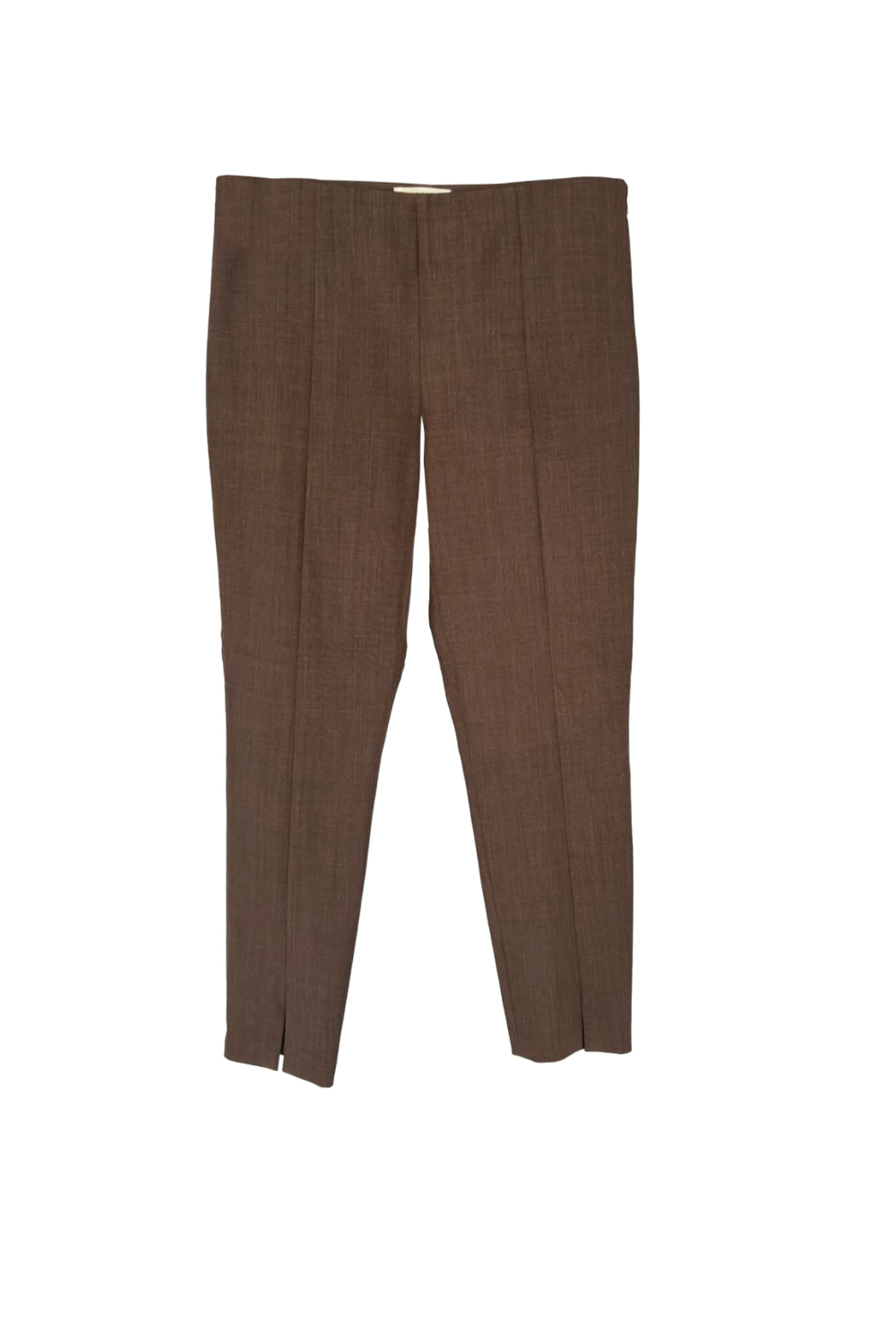 The Row High-Rise Tapered Trousers Brown Wool