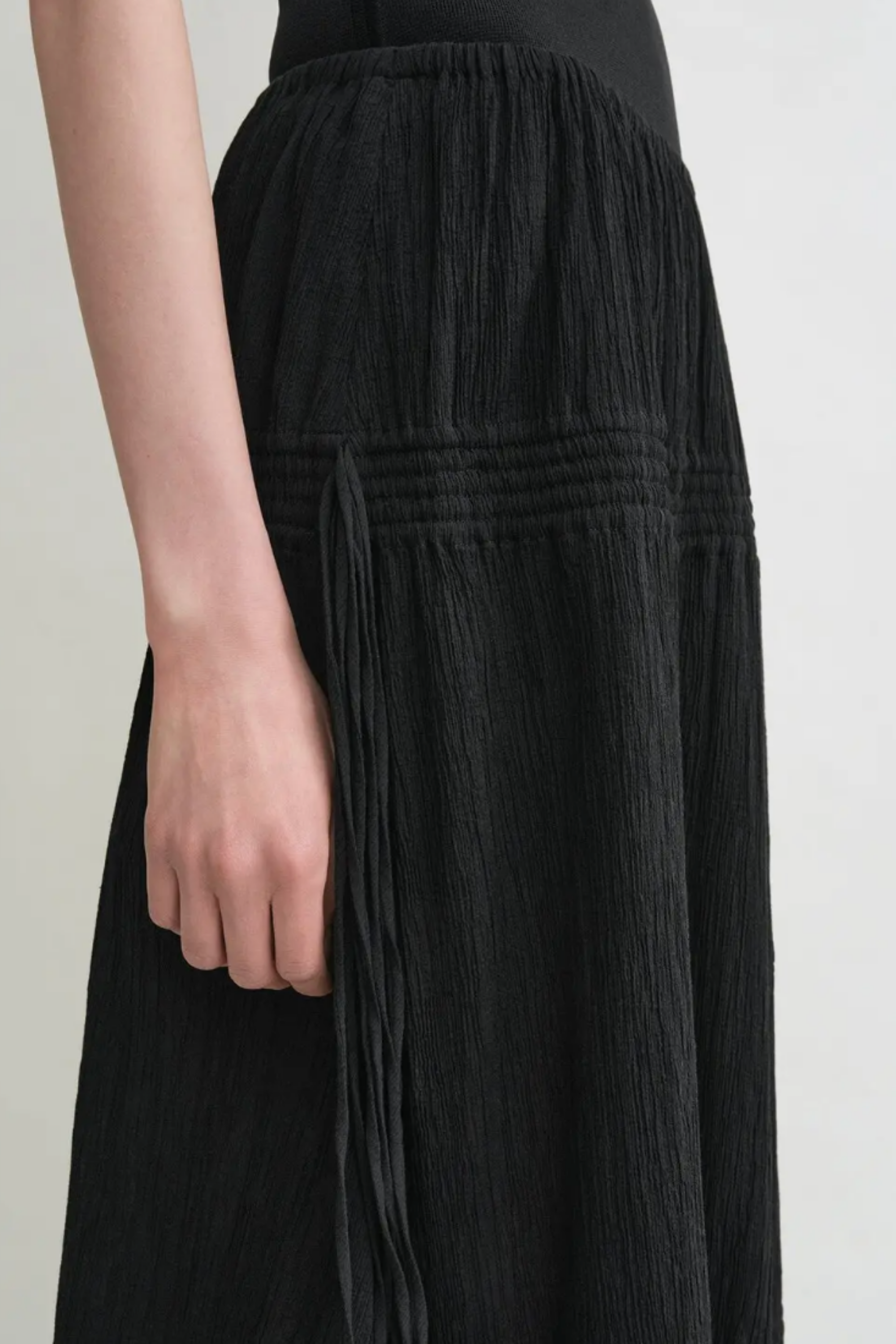 Drawstring Skirt Black