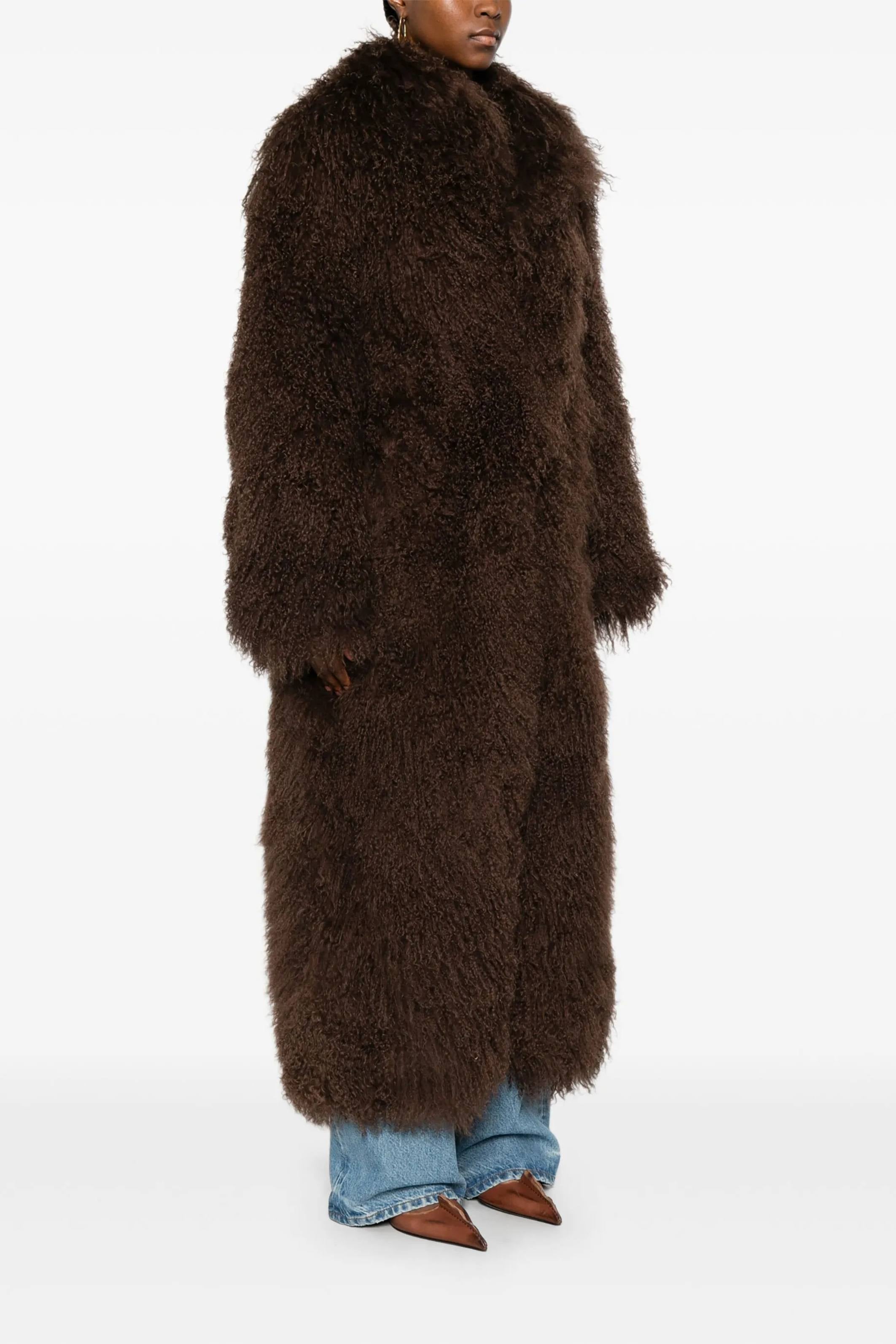 Faye Shearling Coat Chocolate
